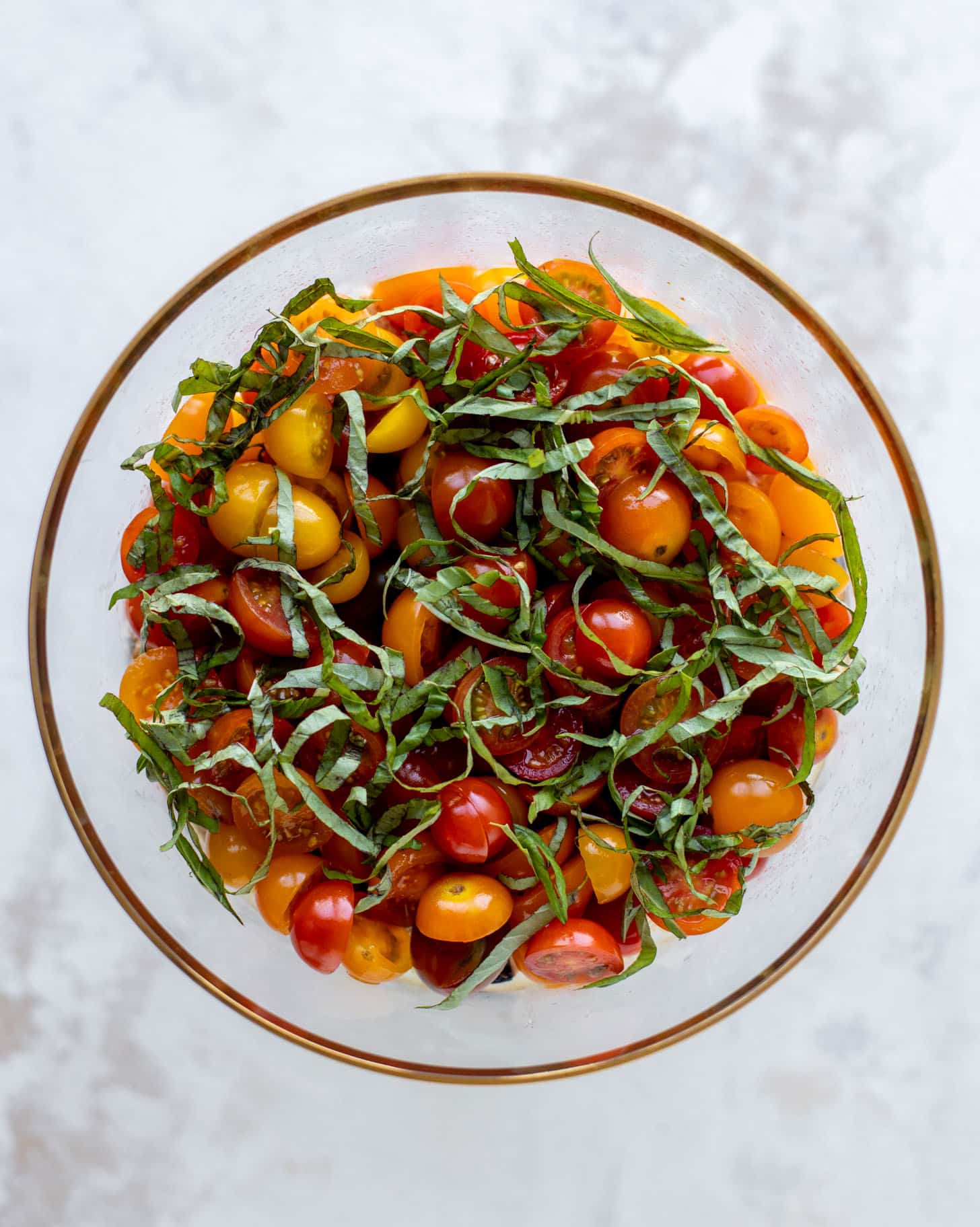 tomatoes and fresh basil