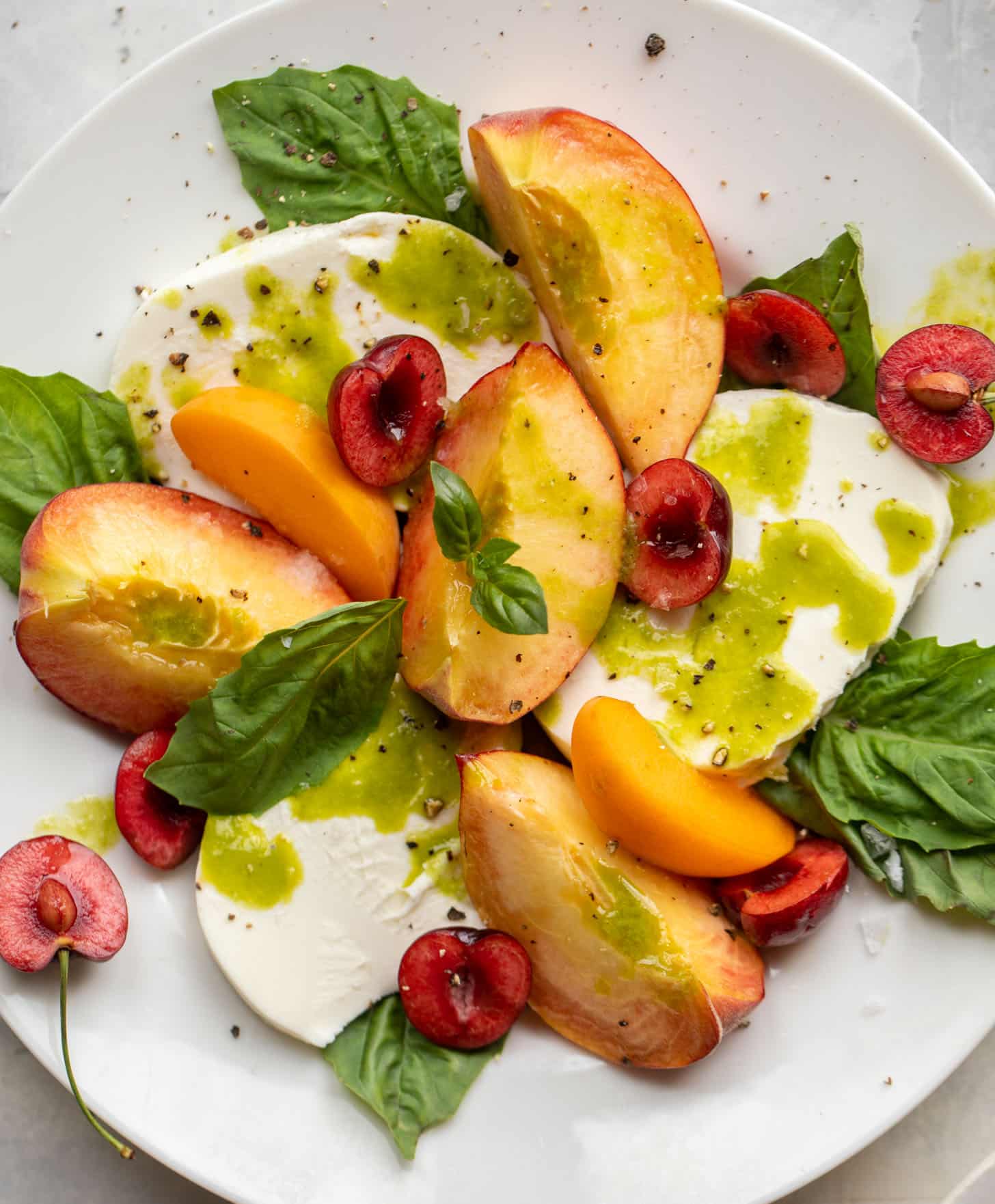 summer stone fruit caprese