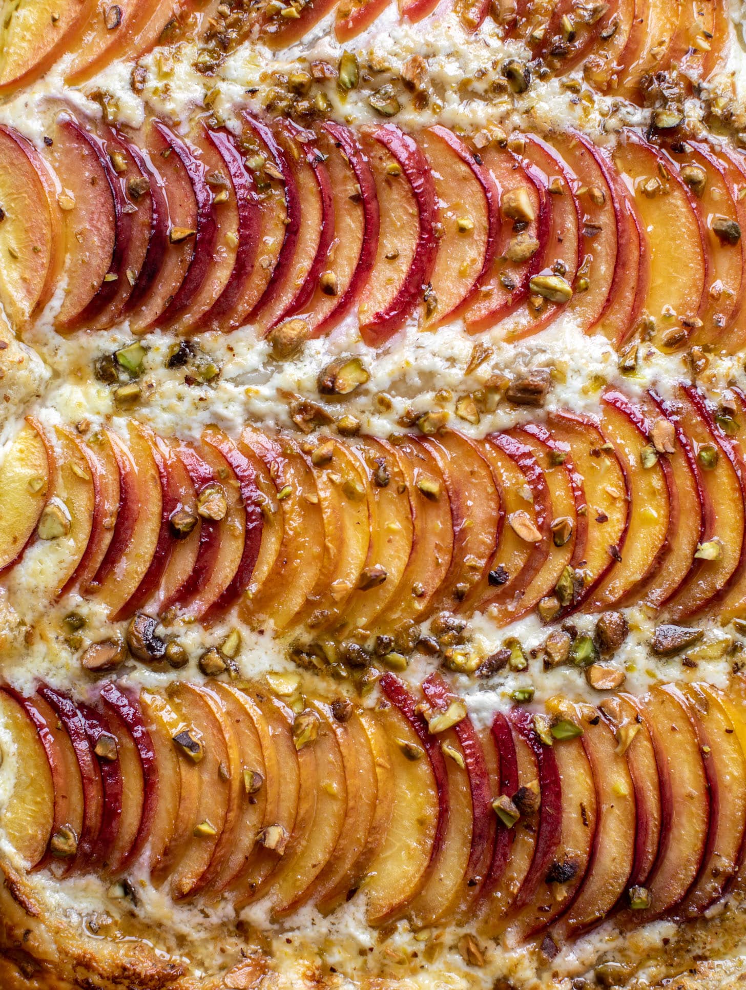 peach pistachio puff pastry