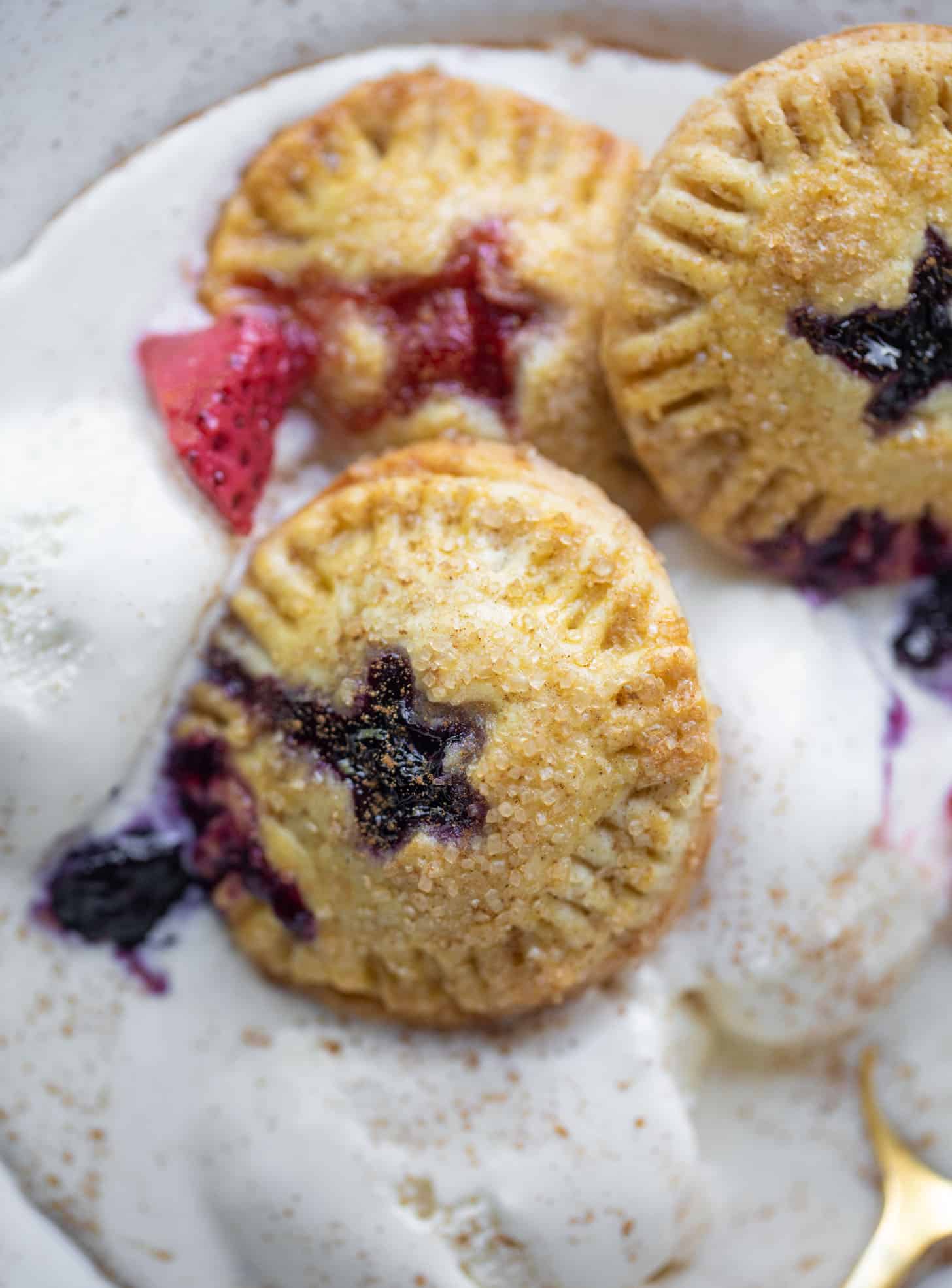red white and blue berry hand pies