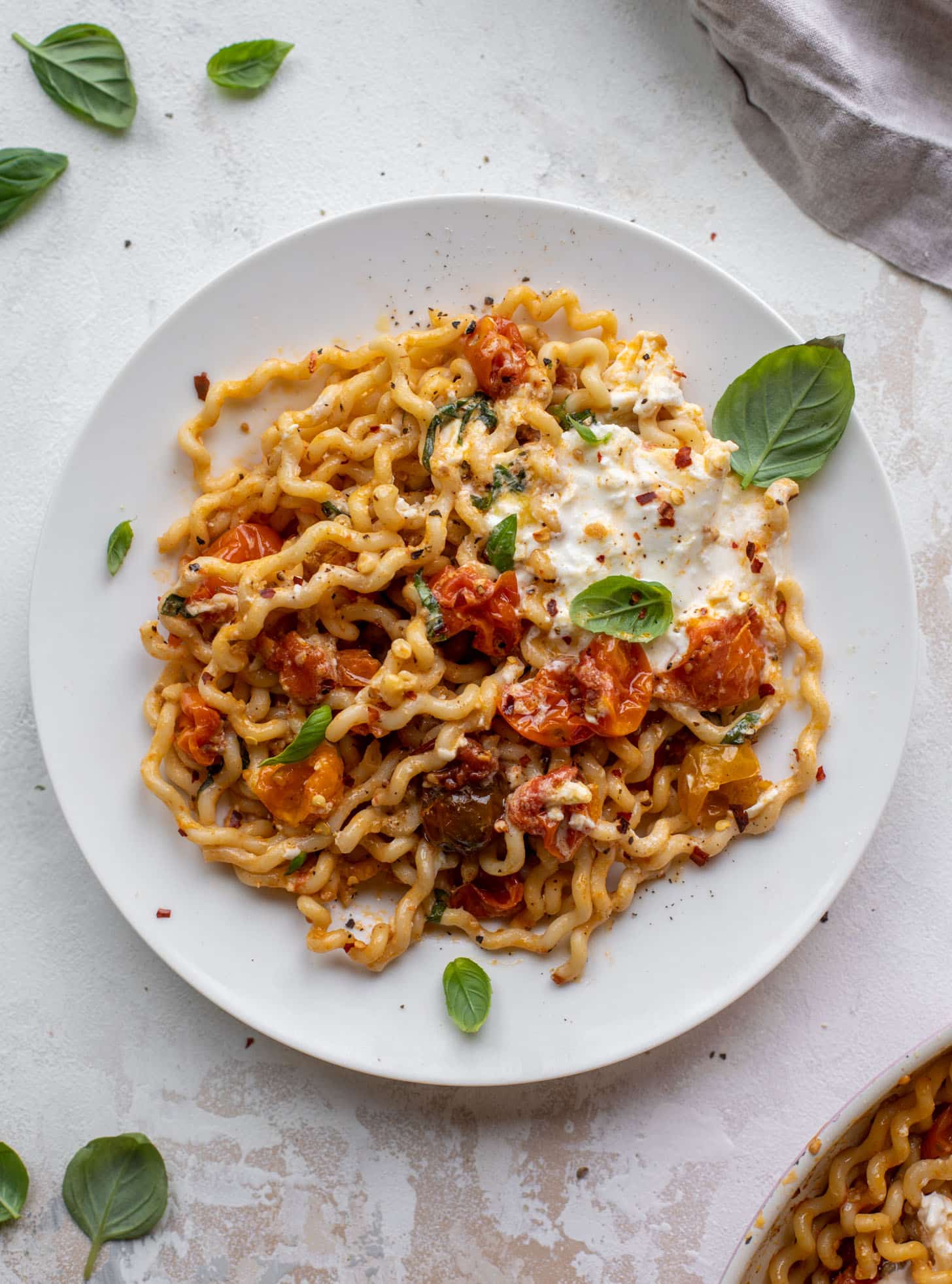 burst tomato burrata pasta