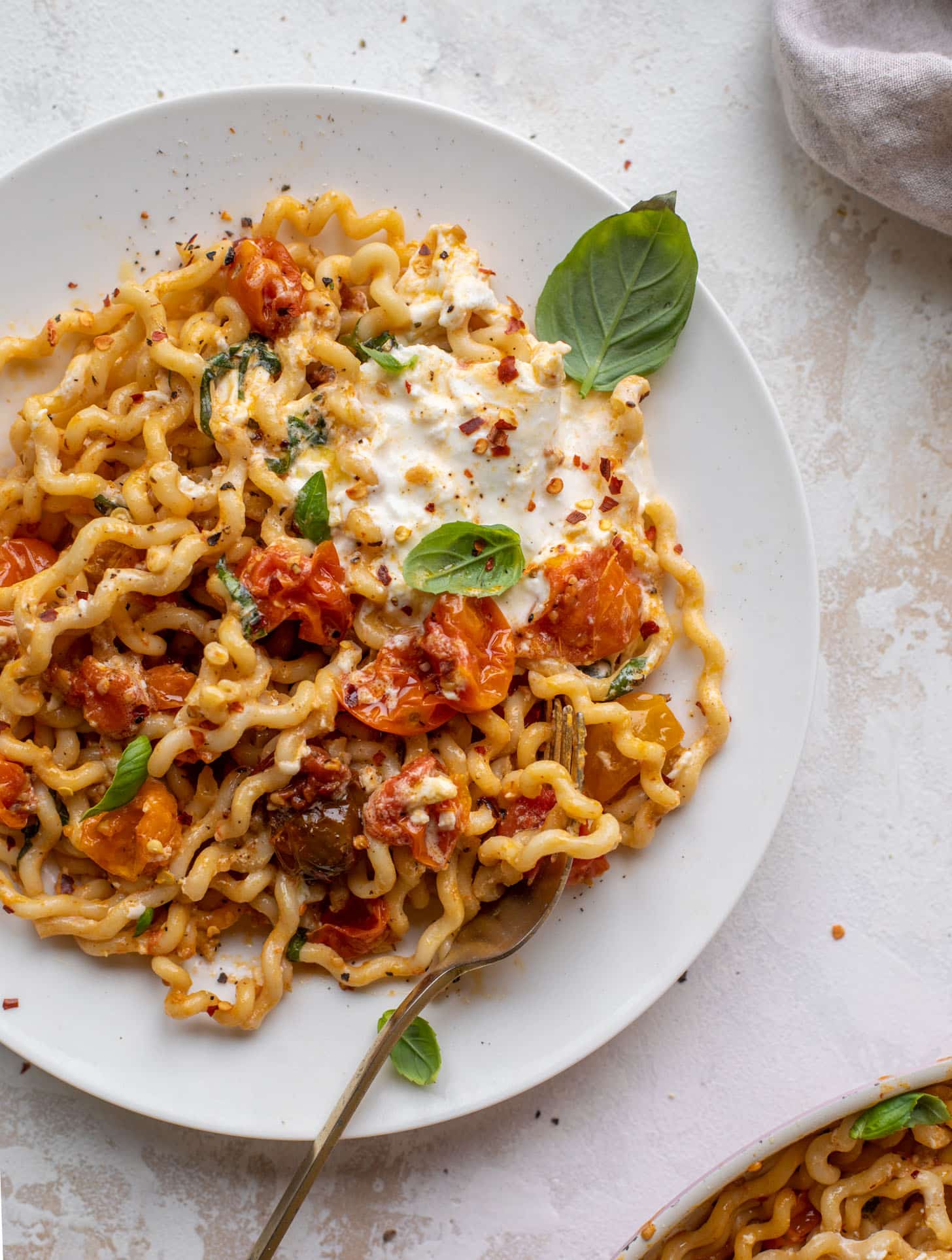 burst tomato burrata pasta