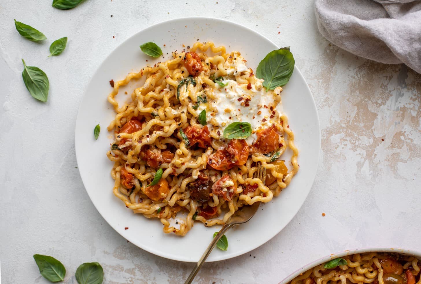 burst tomato burrata pasta