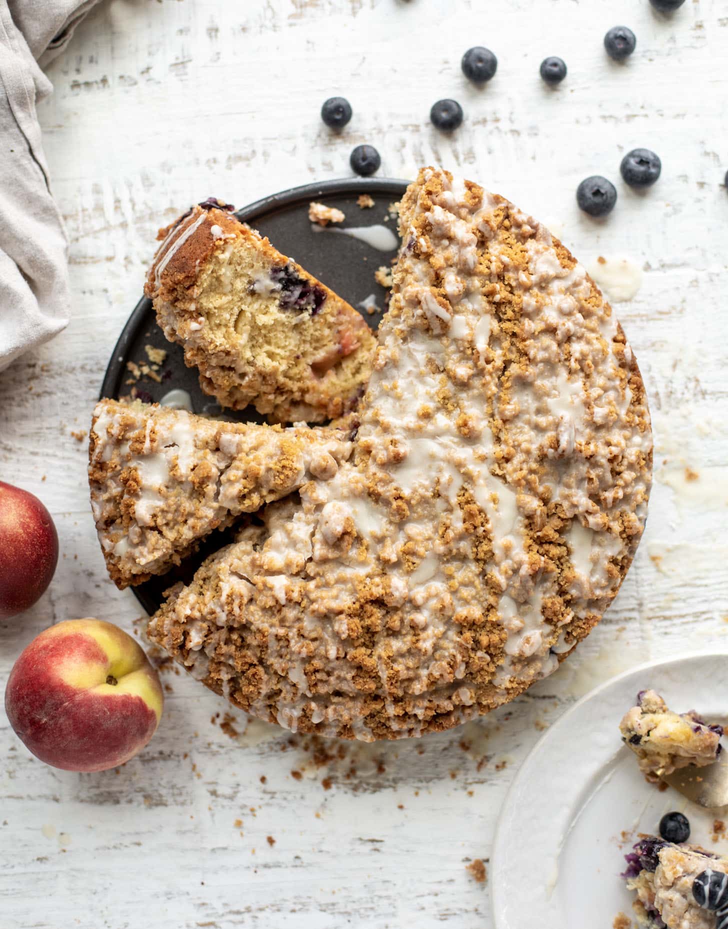 blueberry peach coffee cake