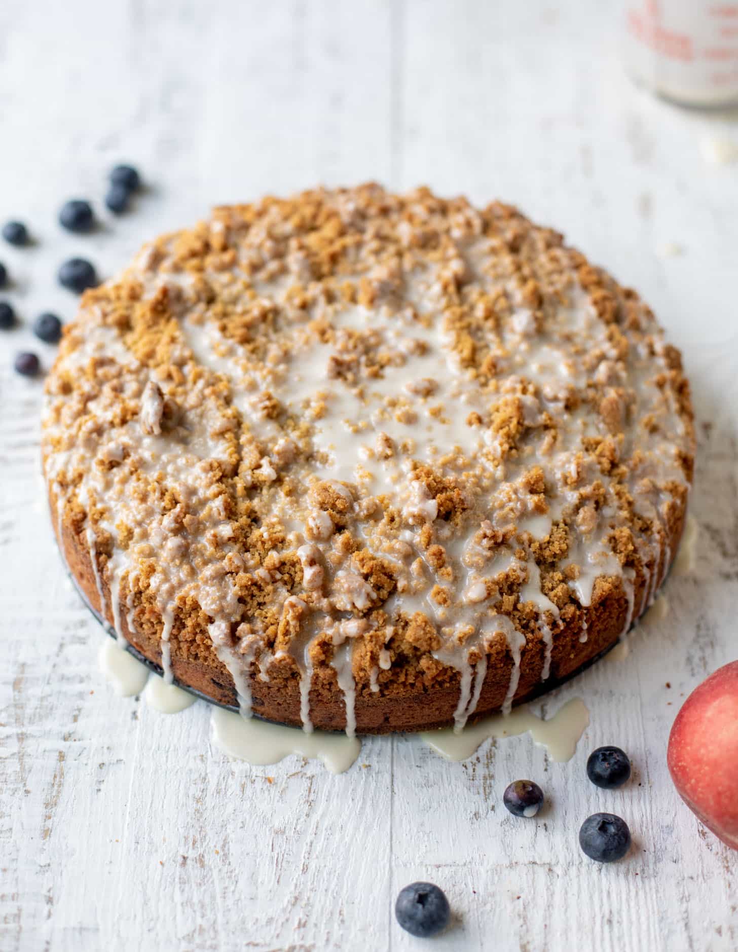 blueberry peach coffee cake