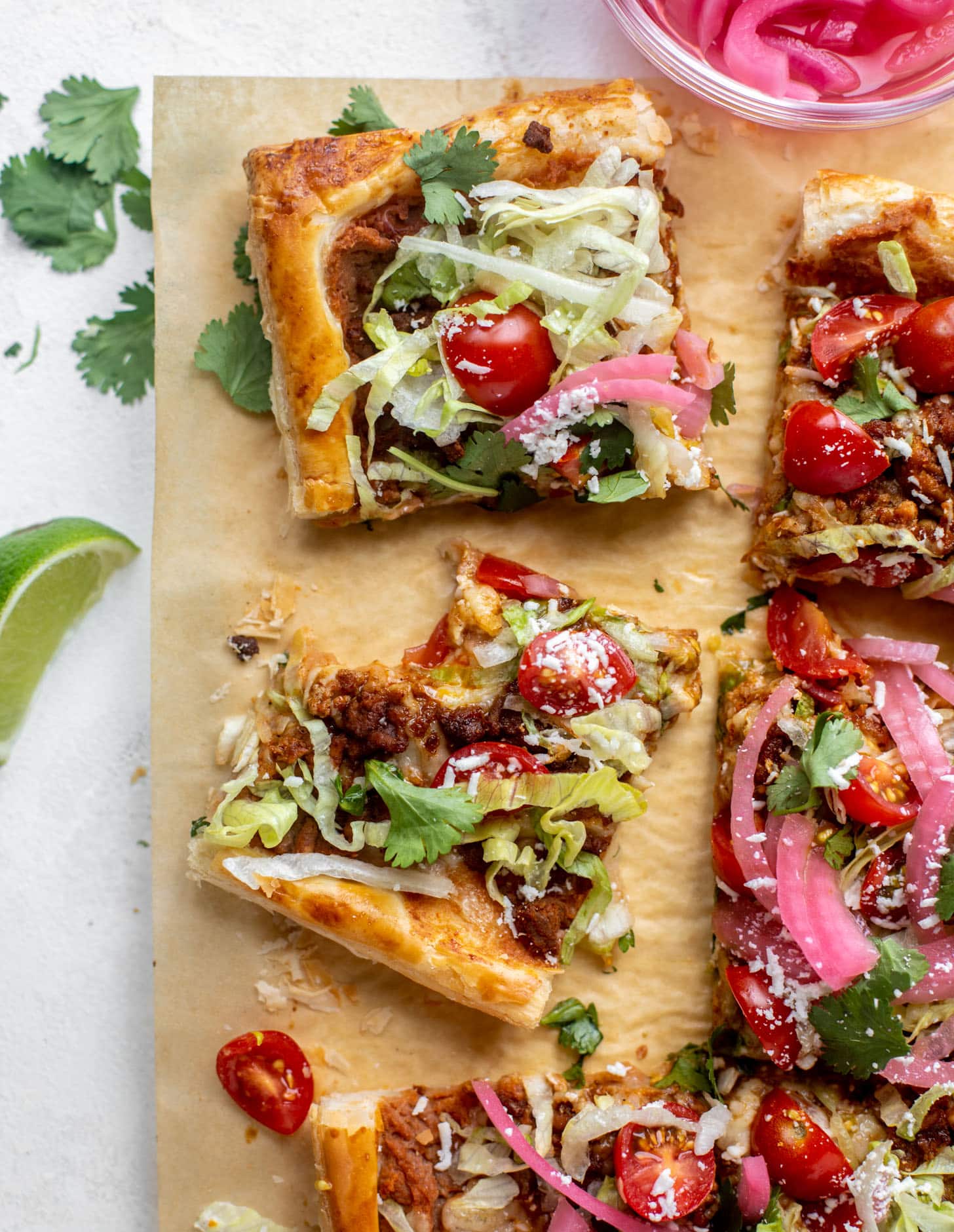 taco puff pastry pizza