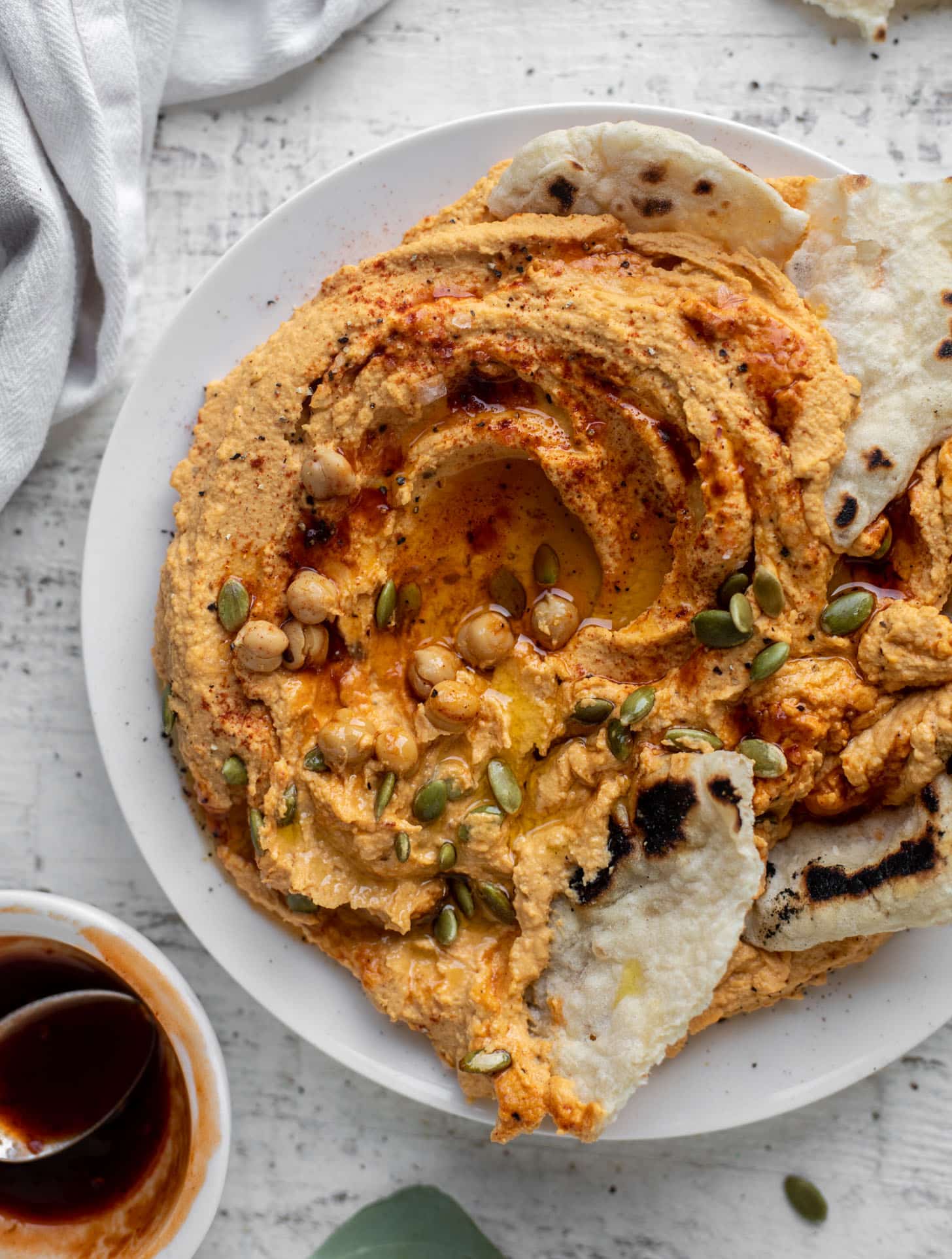 maple chipotle pumpkin hummus