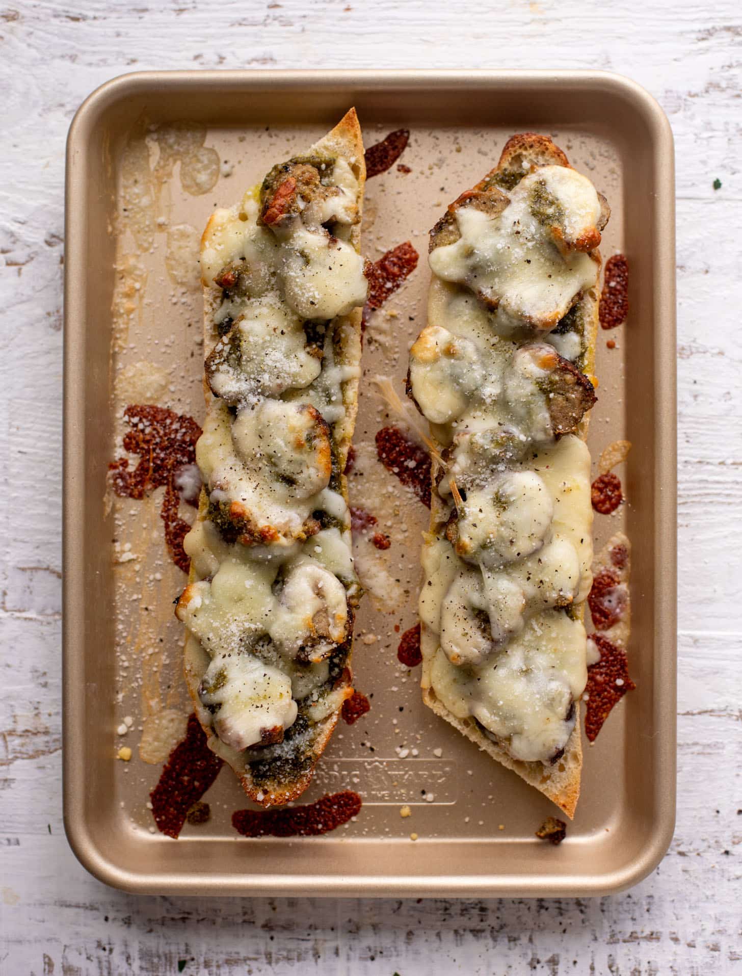 pesto meatball melts