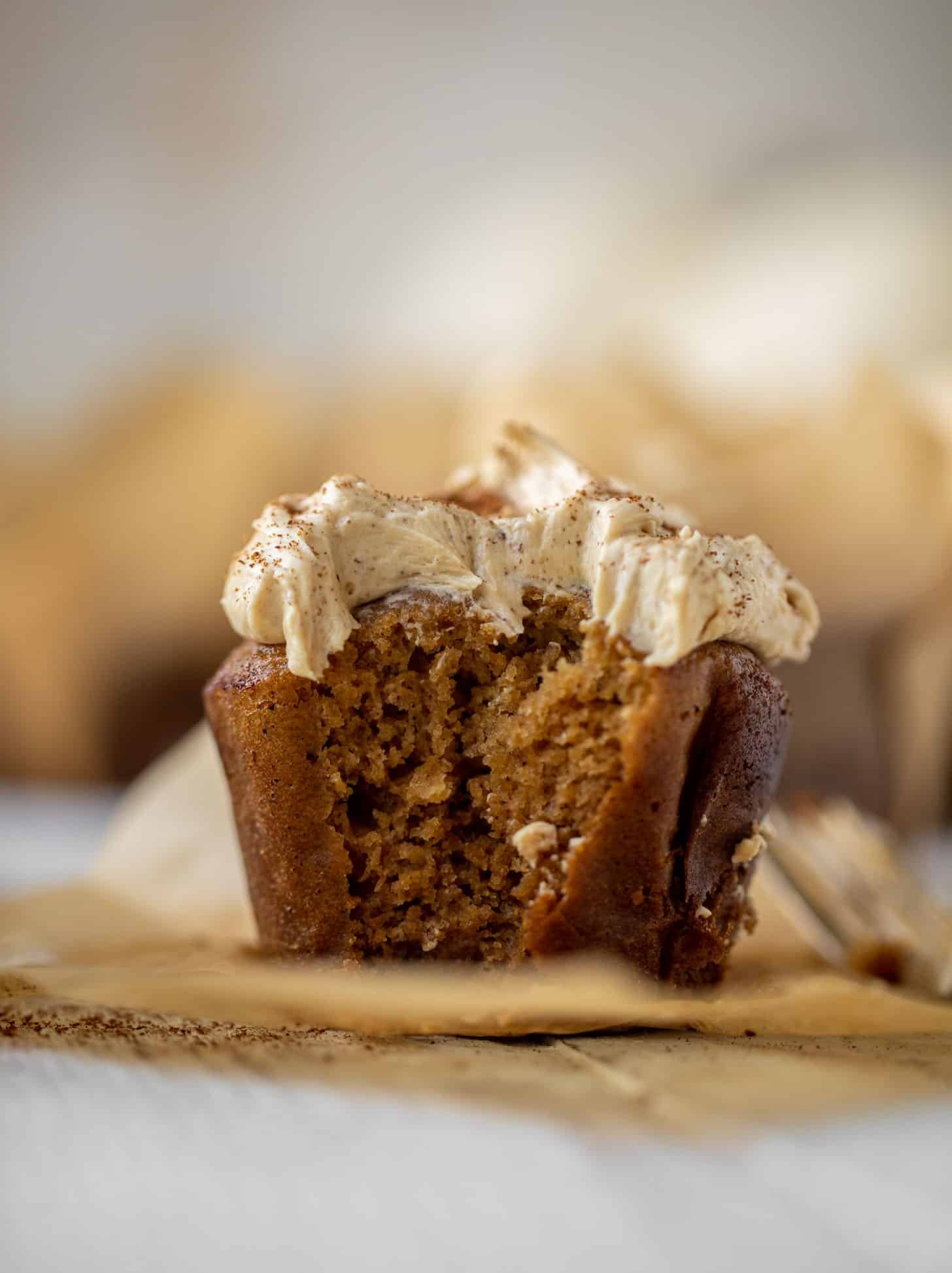 pumpkin dream cupcakes with espresso frosting