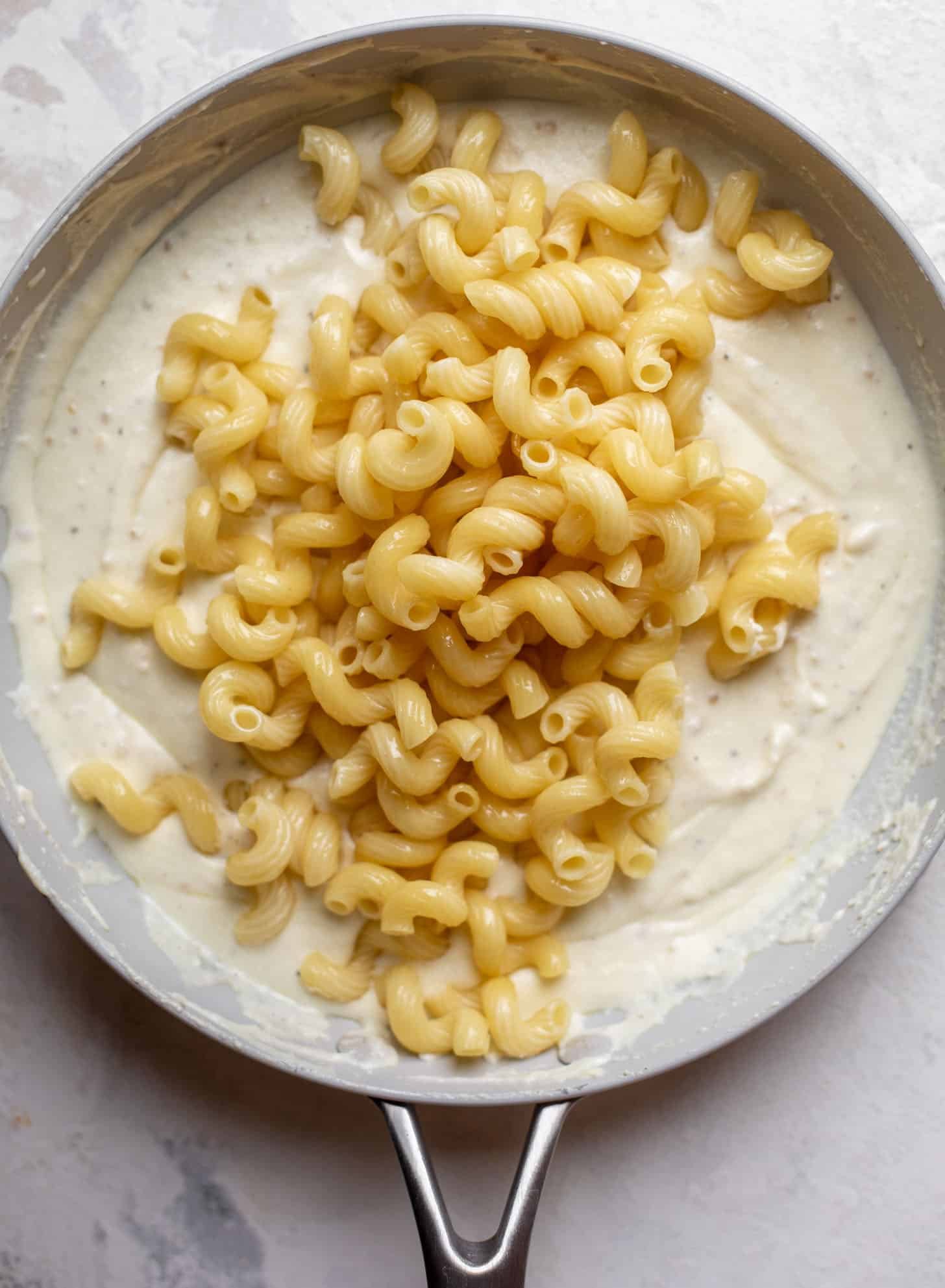 pasta in creamy ricotta sauce