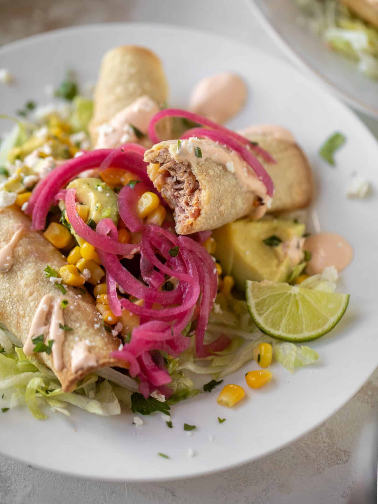 chipotle cheddar baked pork taquitos