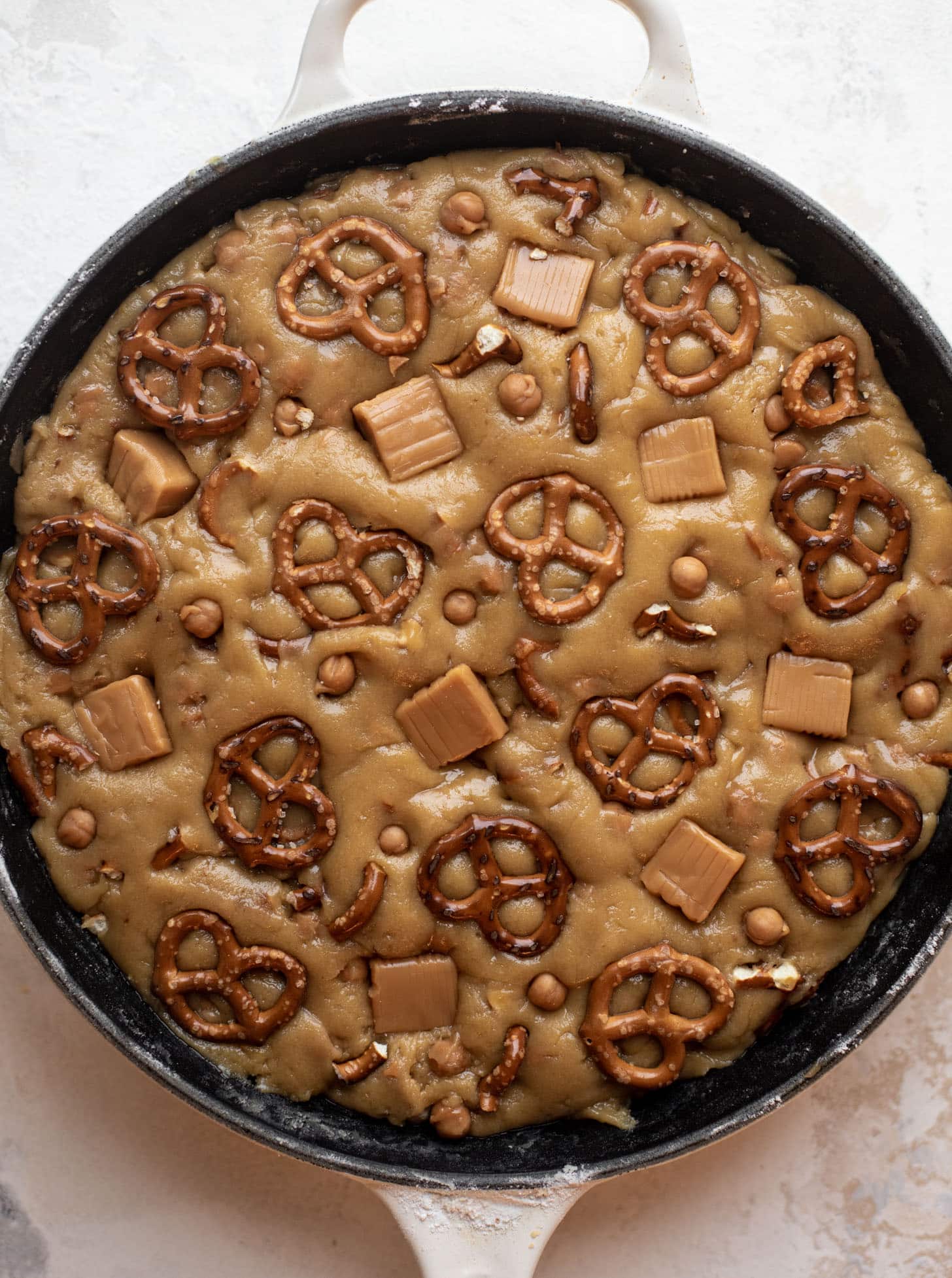 caramel pretzel cookie dough