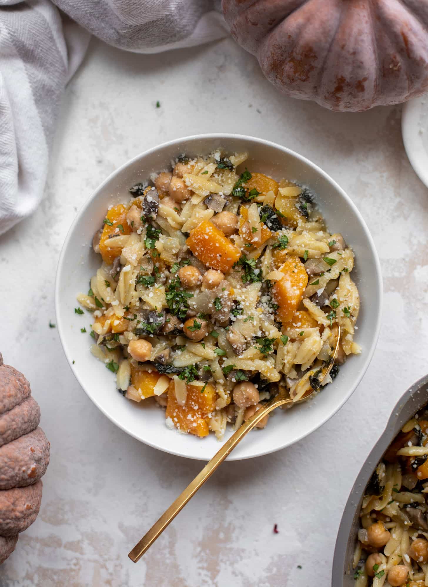 one pot fall vegetable orzo