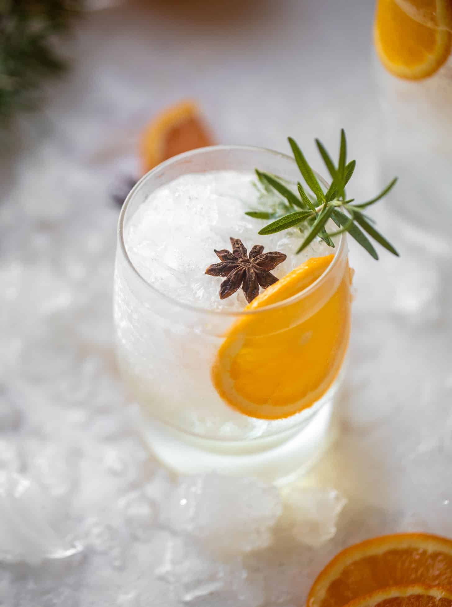 spiced orange gin and tonic