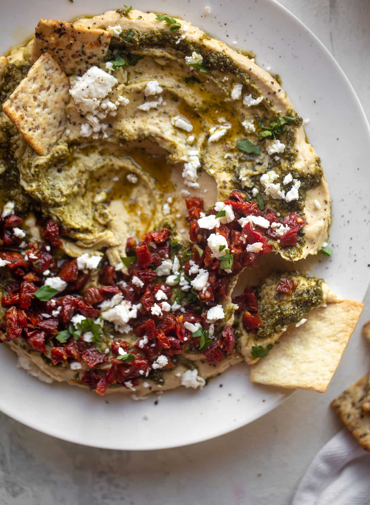 fancy holiday hummus