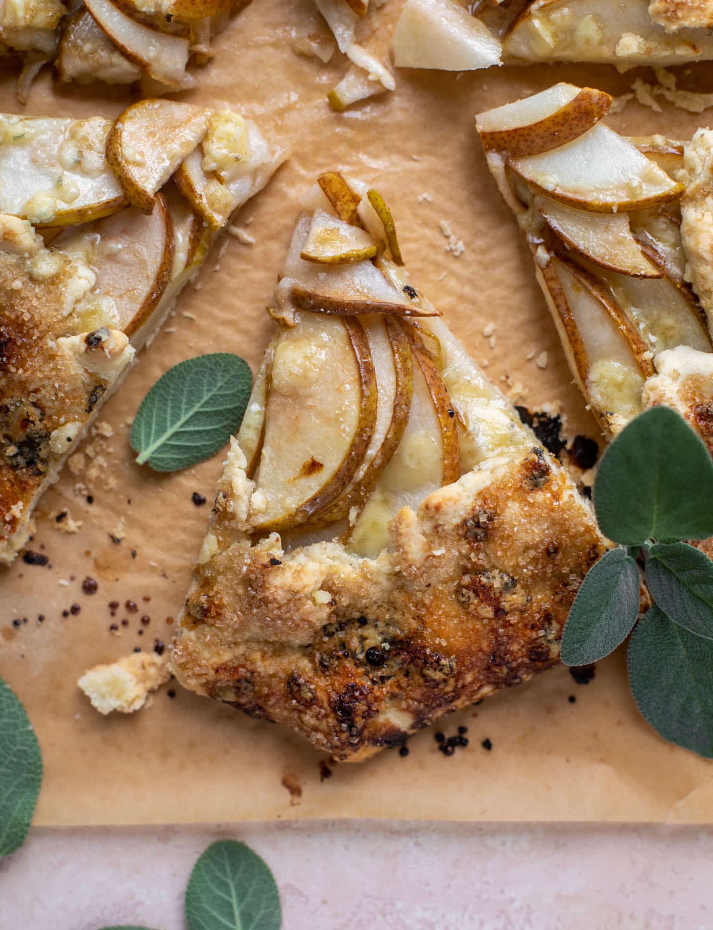 savory pear galette