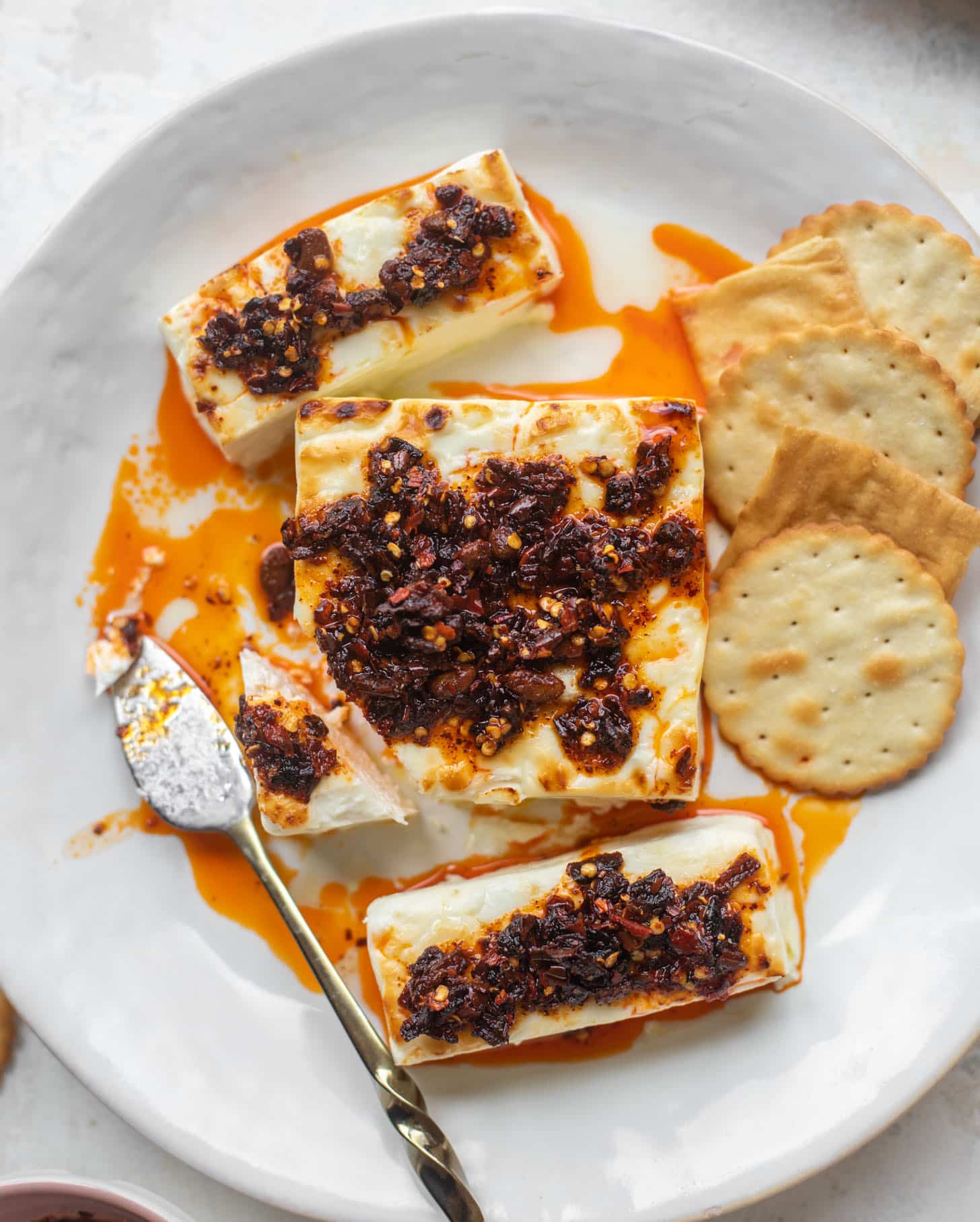 chili crunch baked feta
