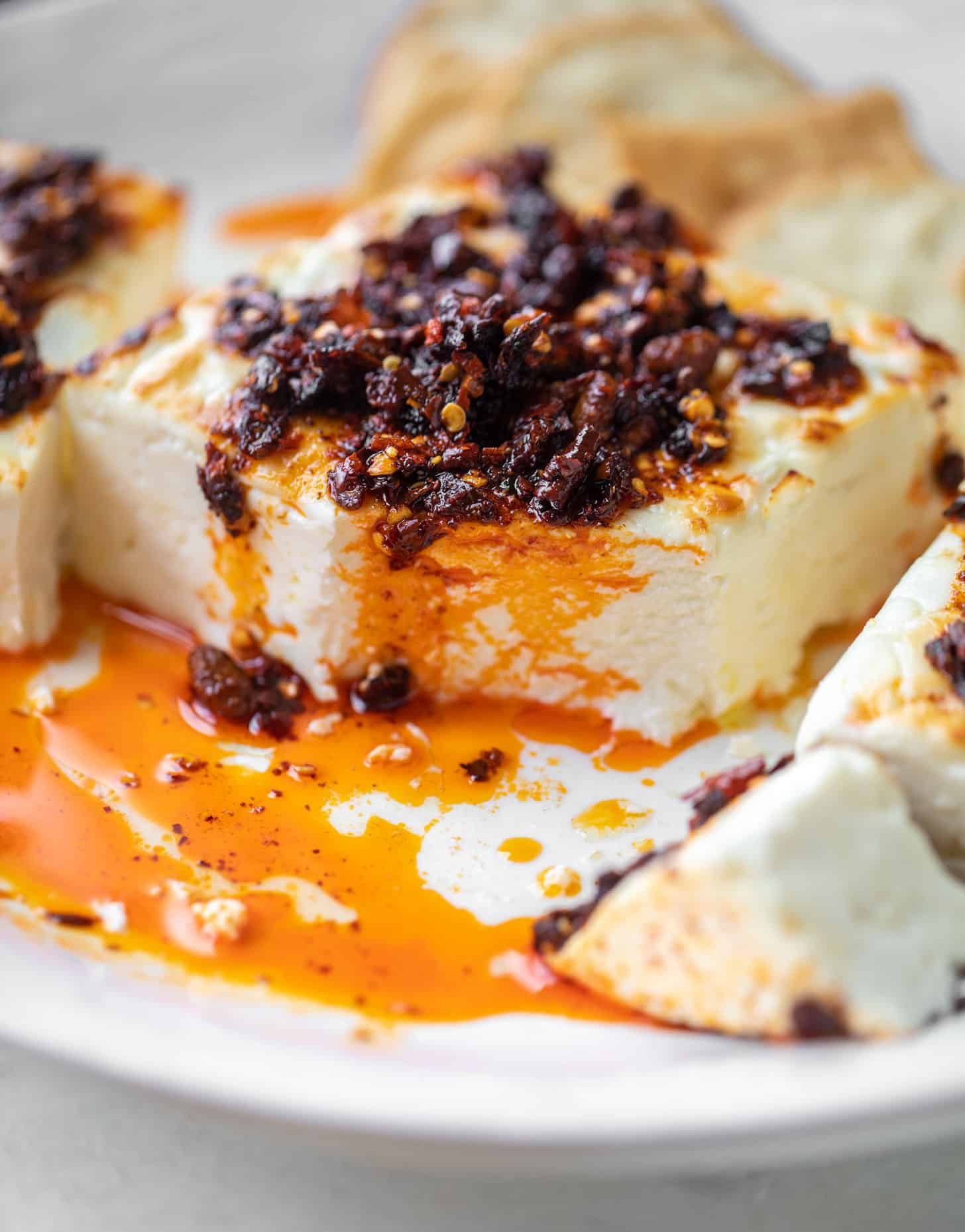 chili crunch baked feta