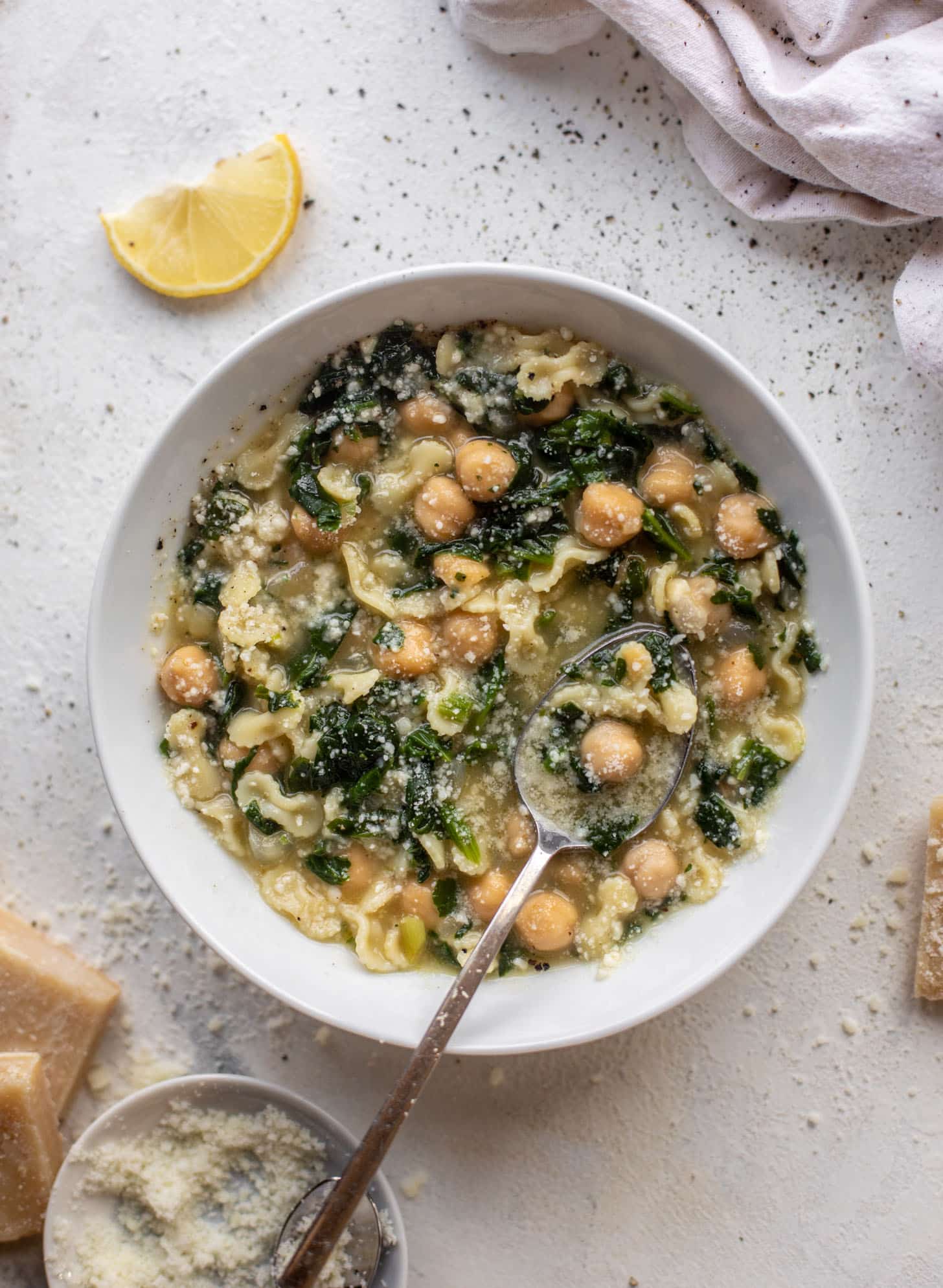 easy parmesan chickpea soup