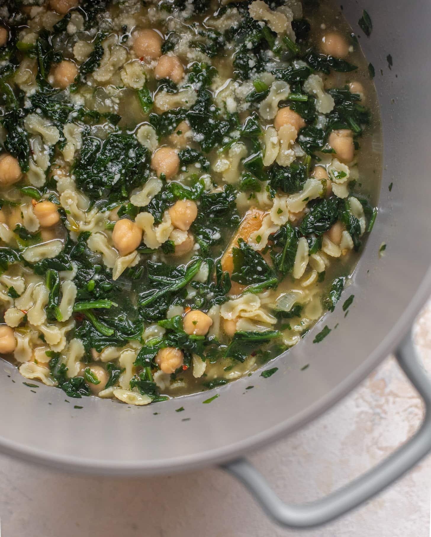 easy parmesan chickpea soup