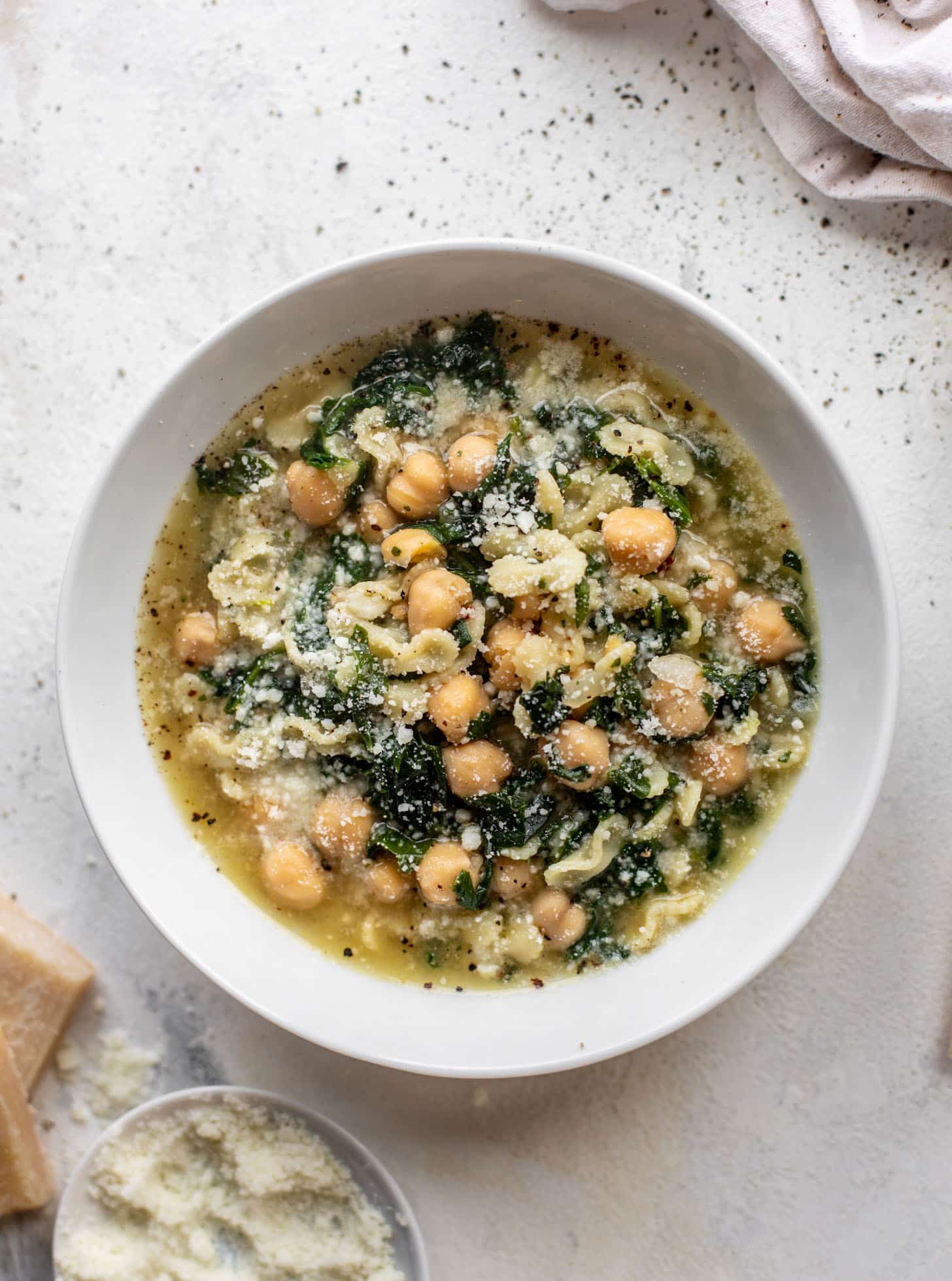 easy parmesan chickpea soup