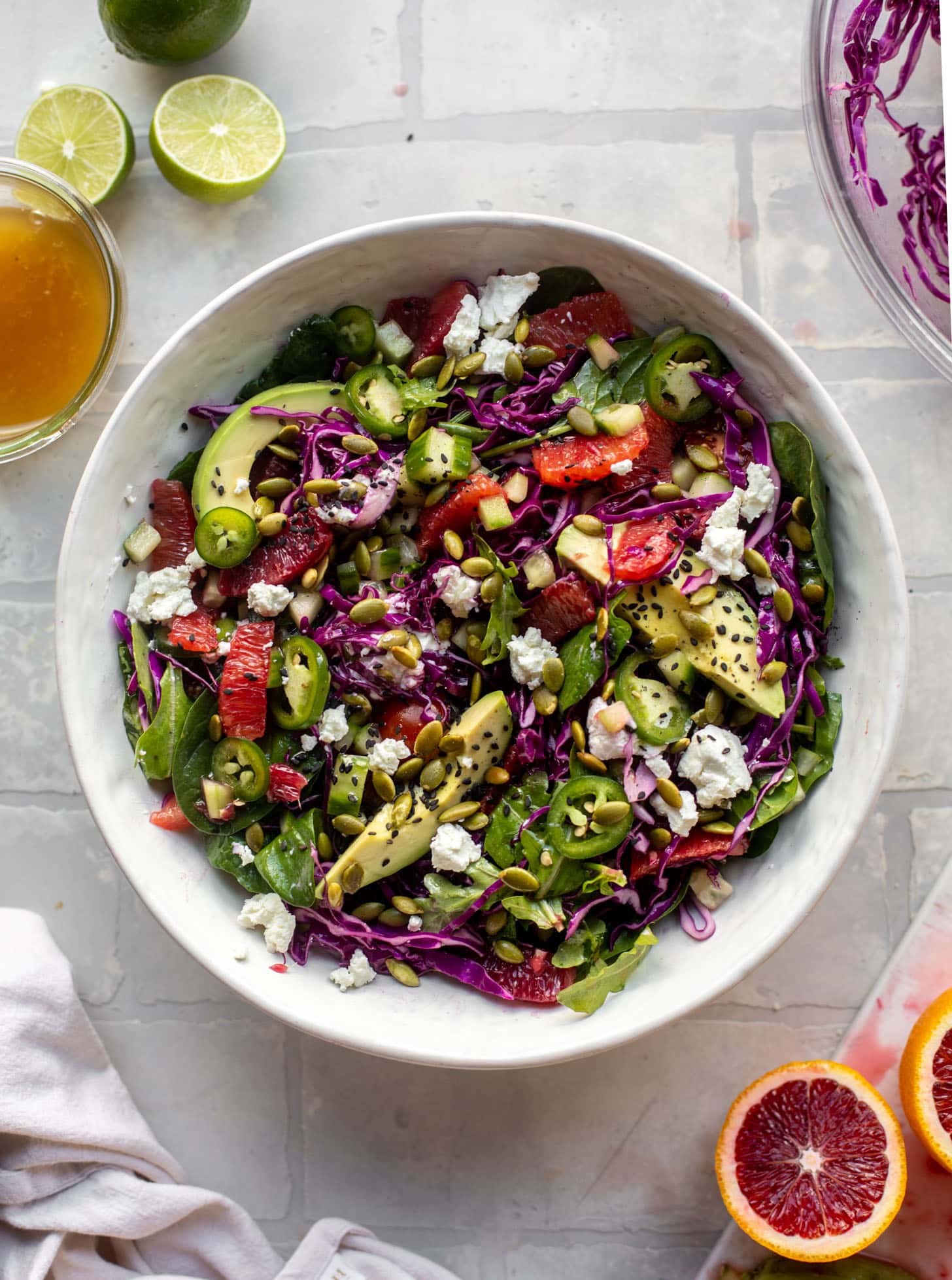 rainbow citrus crunch salad