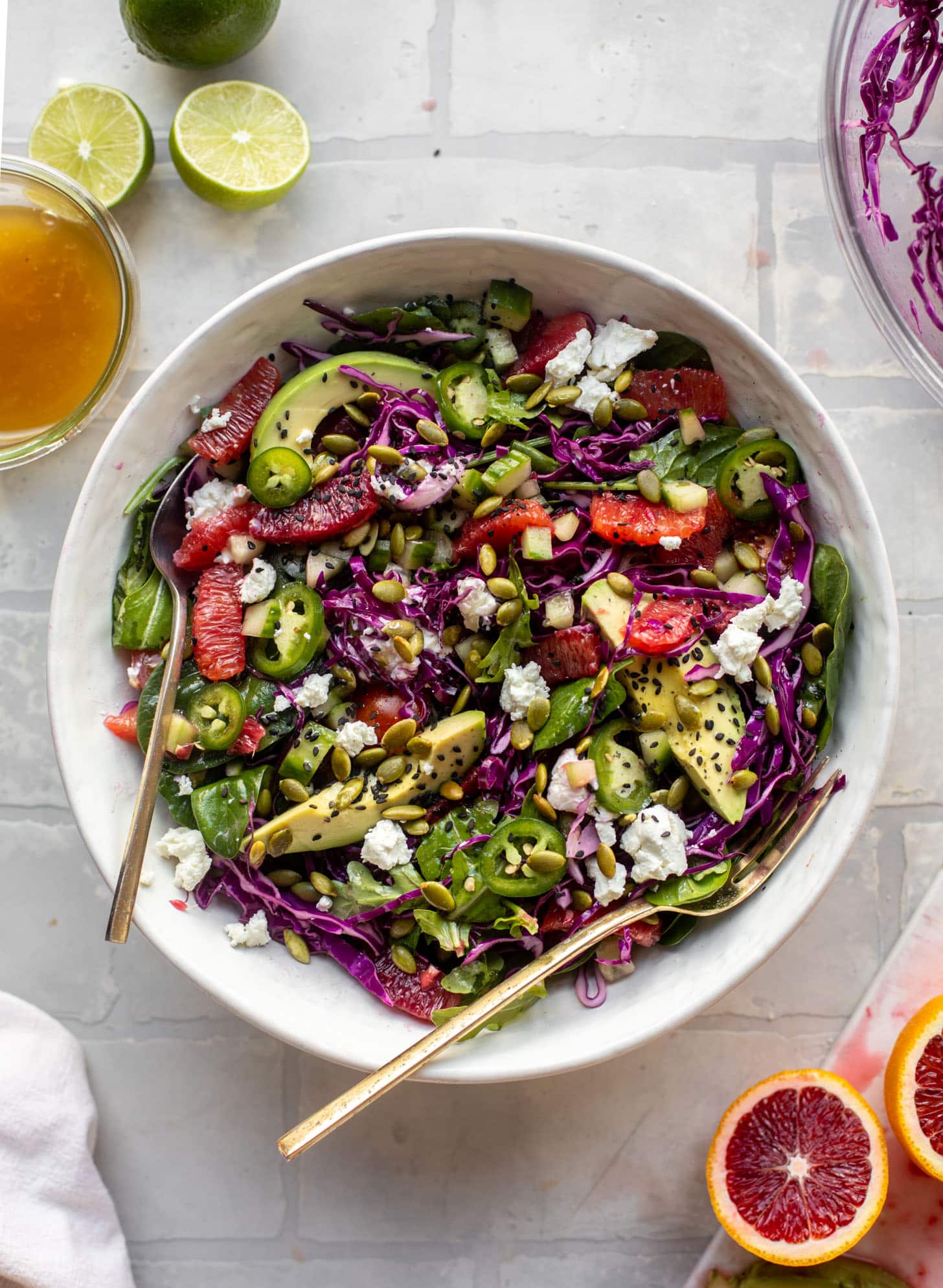 rainbow citrus crunch salad
