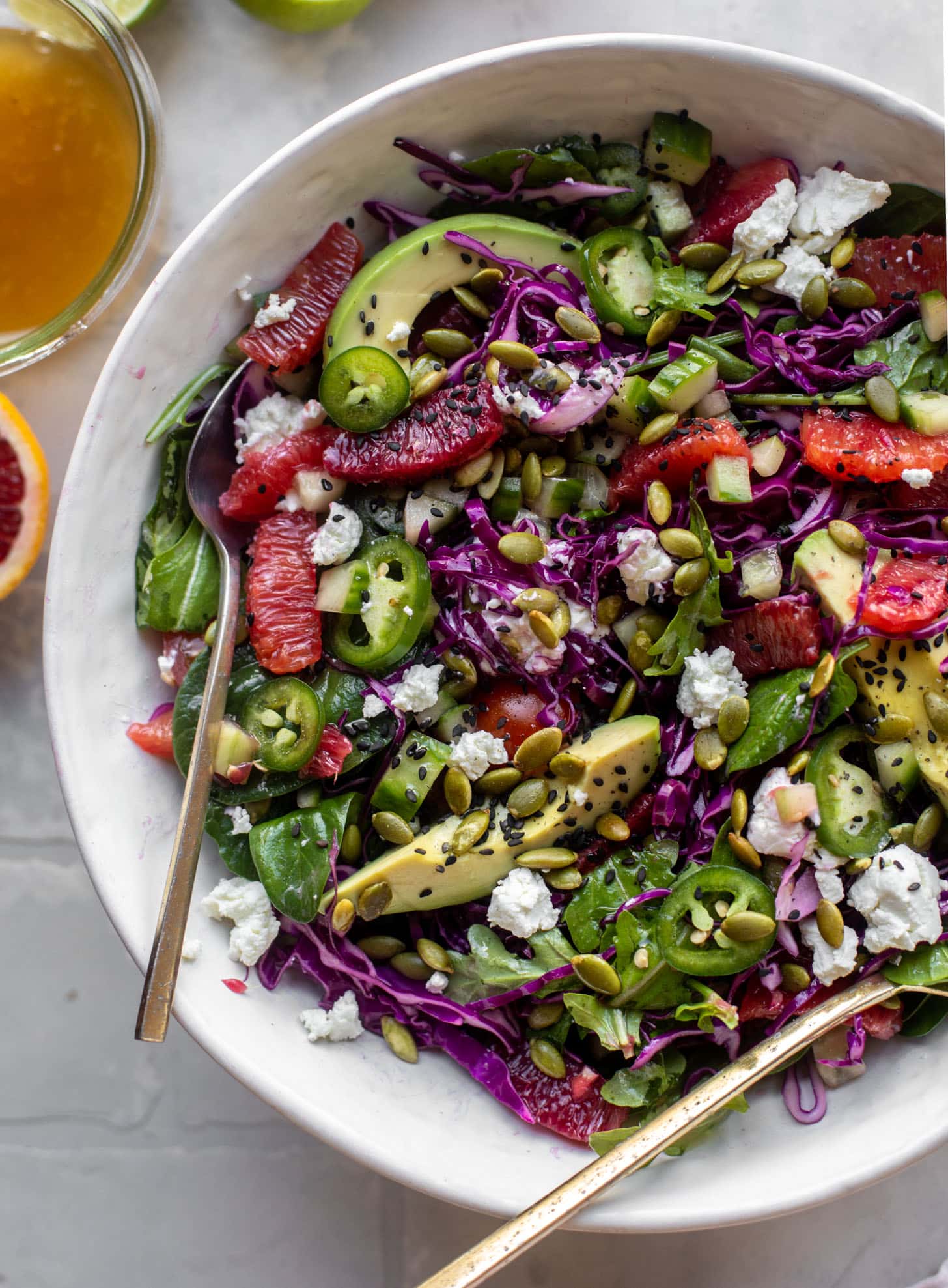 rainbow citrus crunch salad