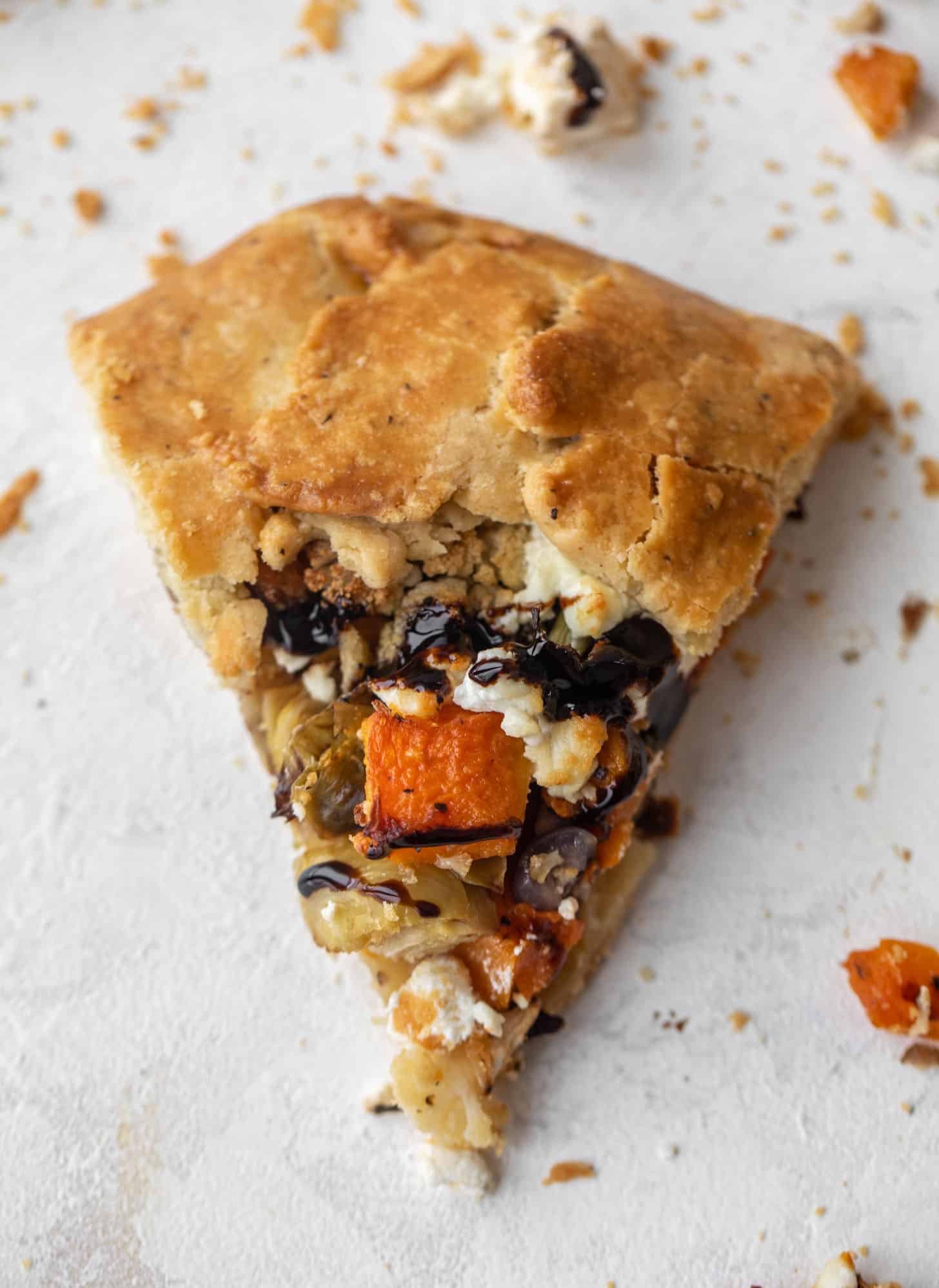 winter vegetable and goat cheese galette