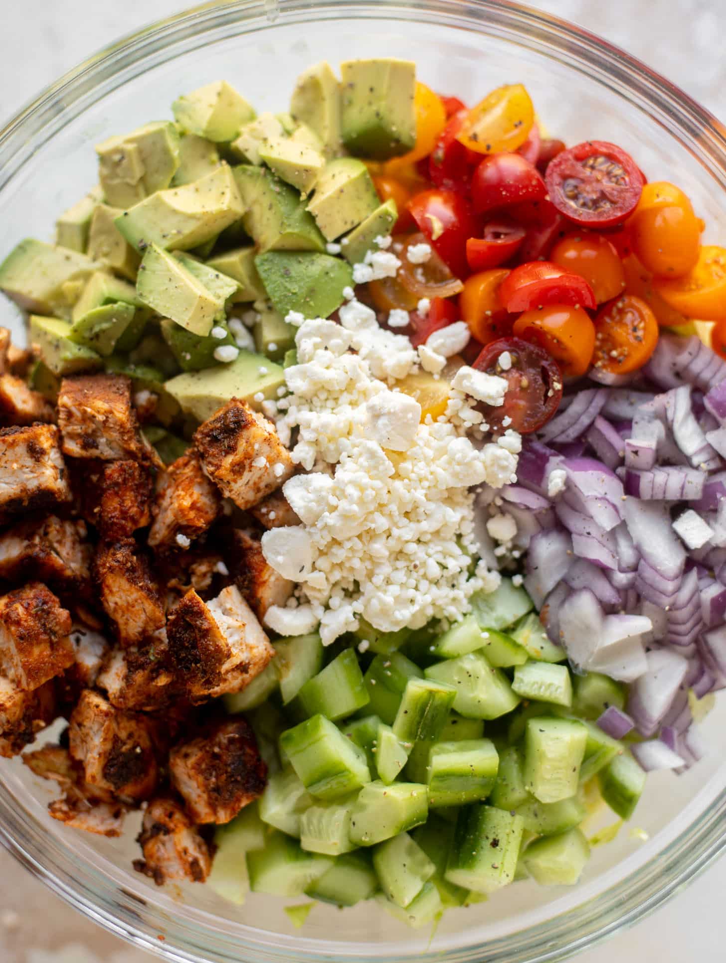 blackened chicken chopped salad