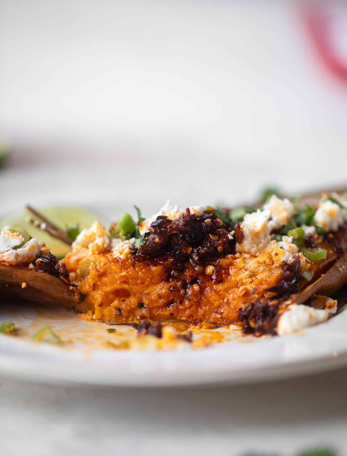 chili crisp sweet potatoes