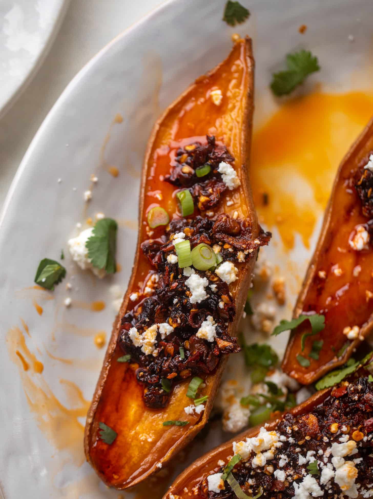 chili crisp sweet potatoes