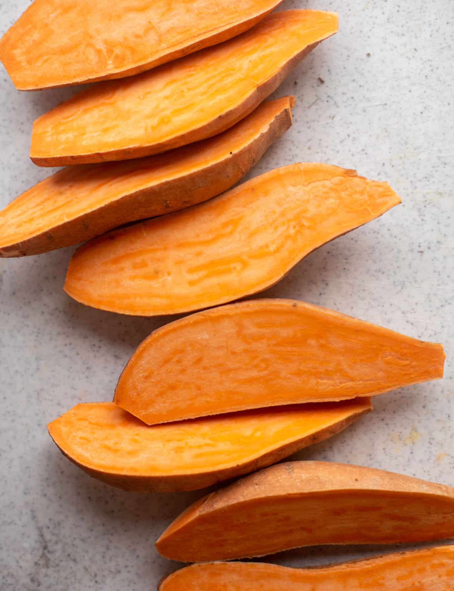 sliced sweet potatoes