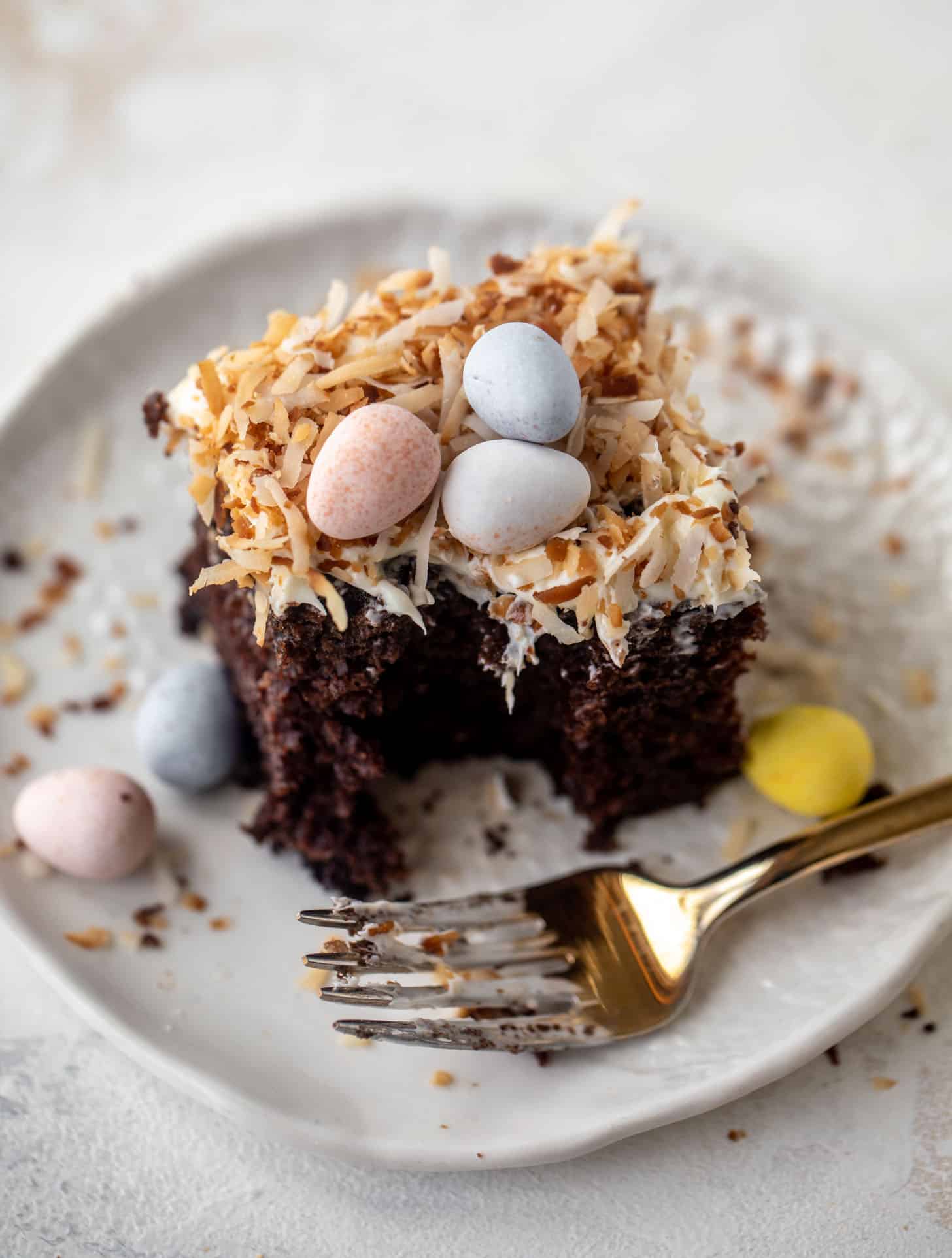 chocolate coconut easter cake