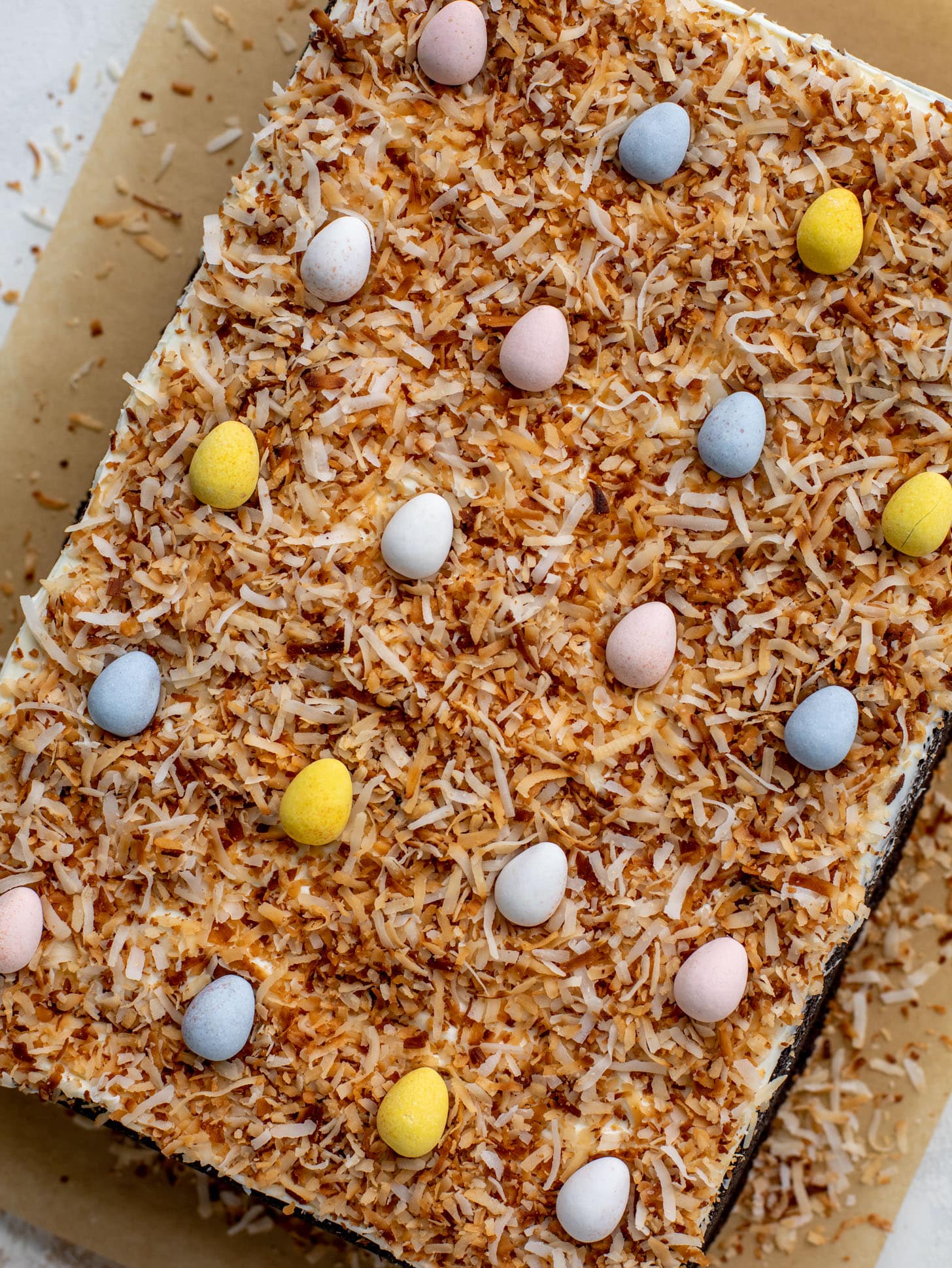 chocolate coconut easter cake