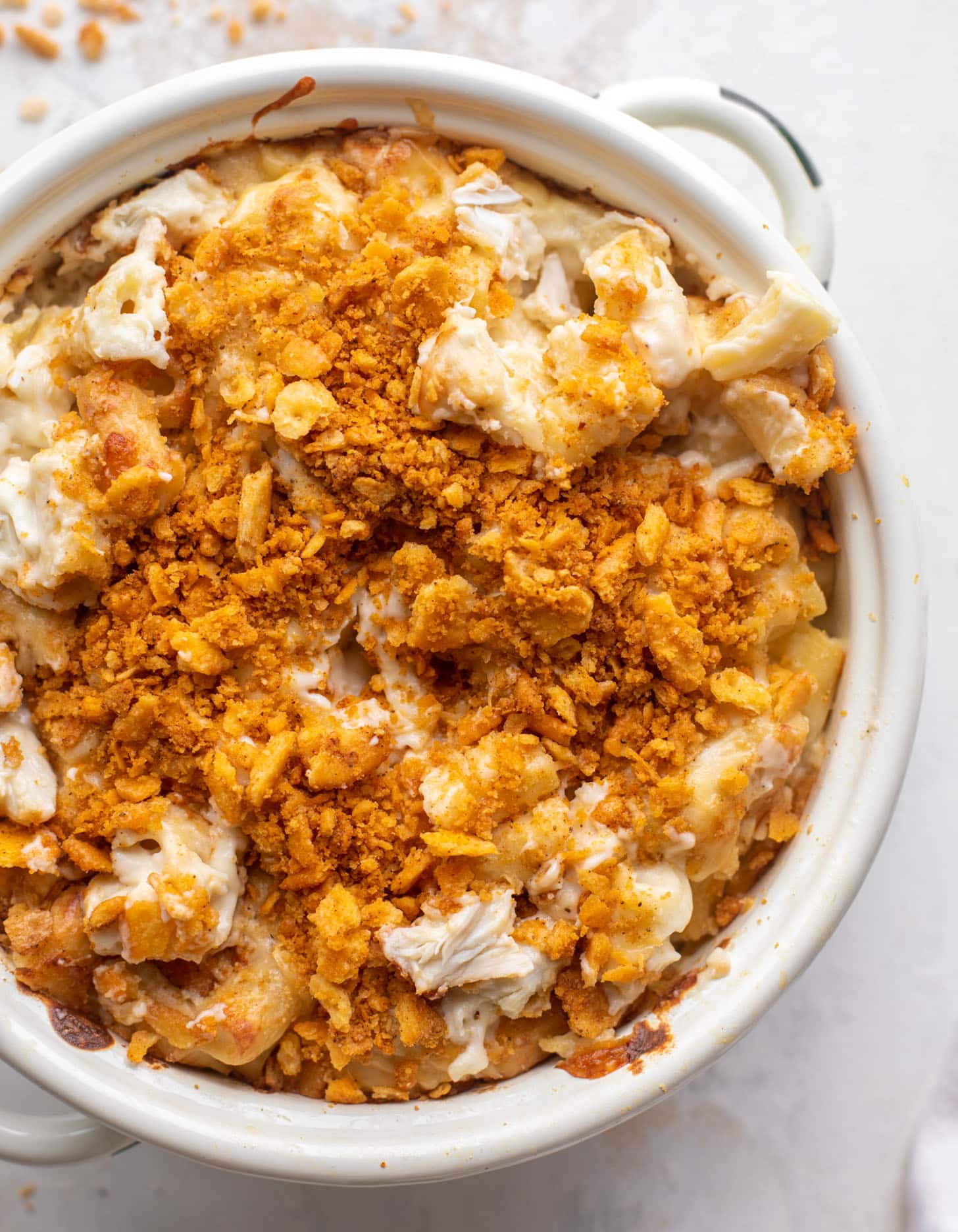 buttery old bay crab mac and cheese