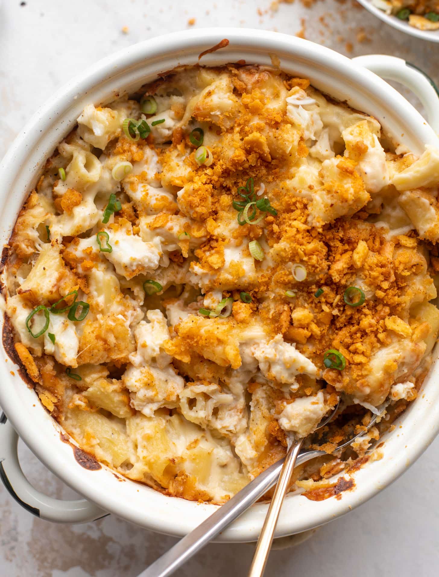 buttery old bay crab mac and cheese