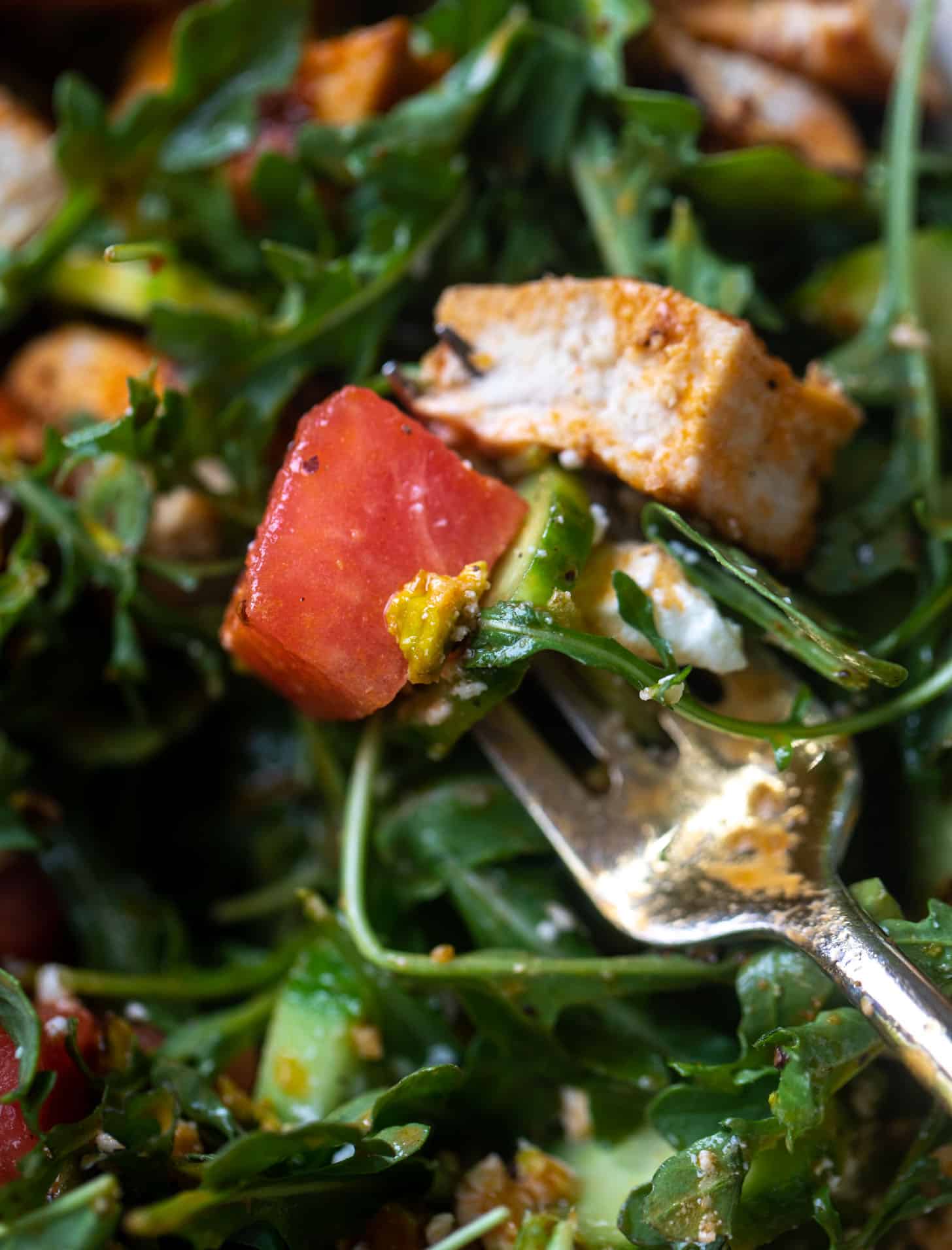 blackened chicken watermelon salad