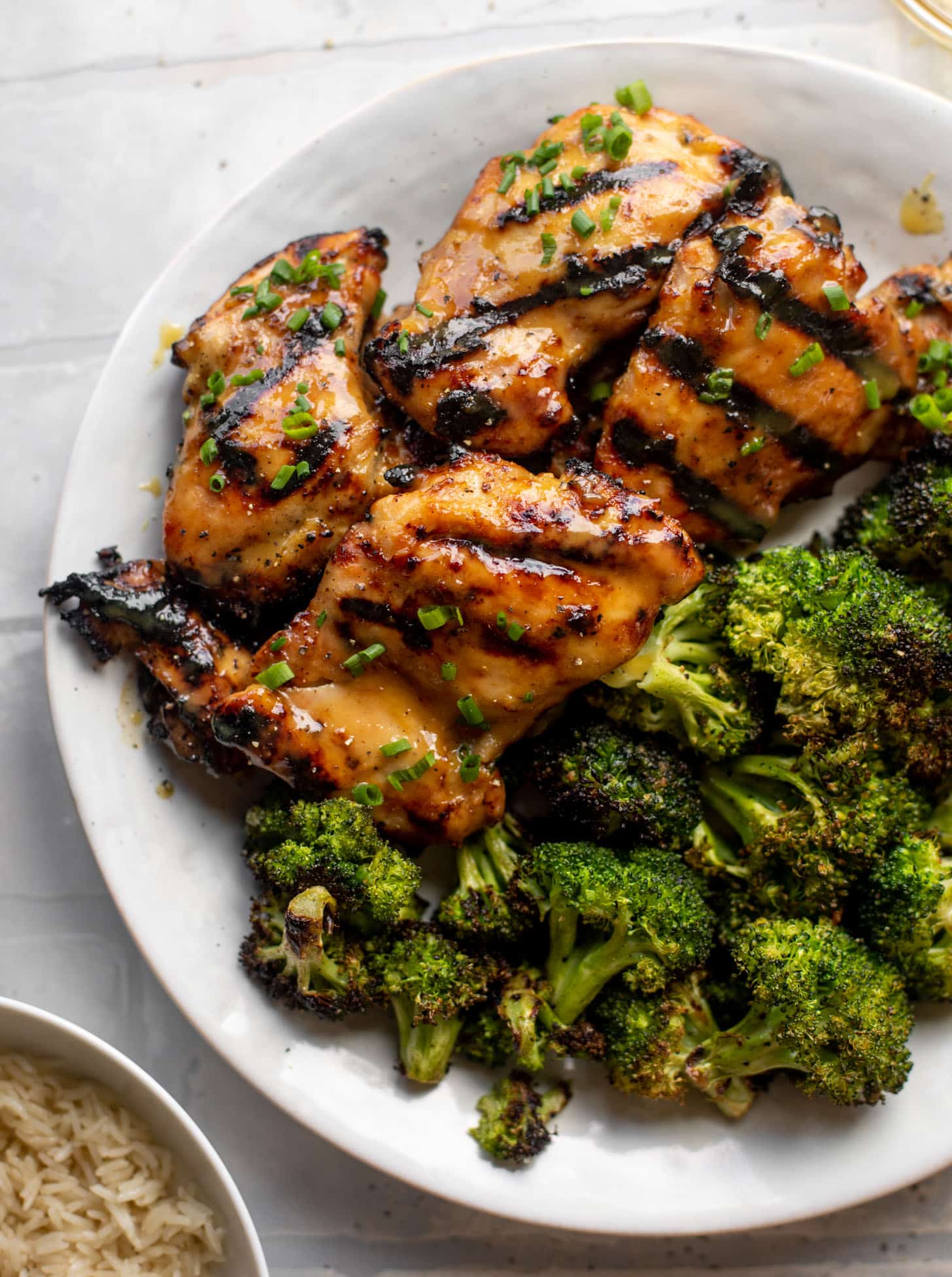 grilled honey mustard chicken with broccoli 
