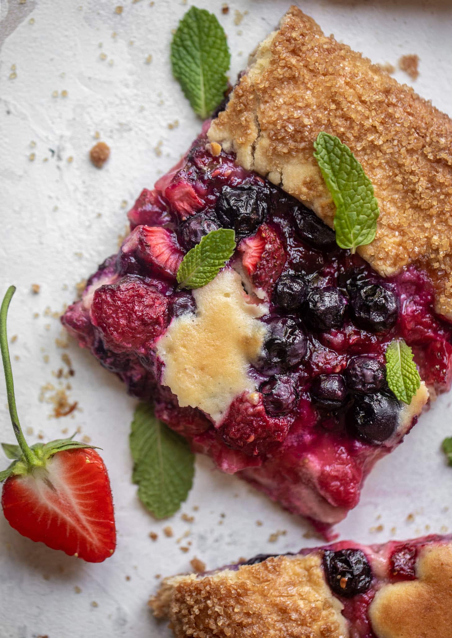 triple berry cheesecake galette