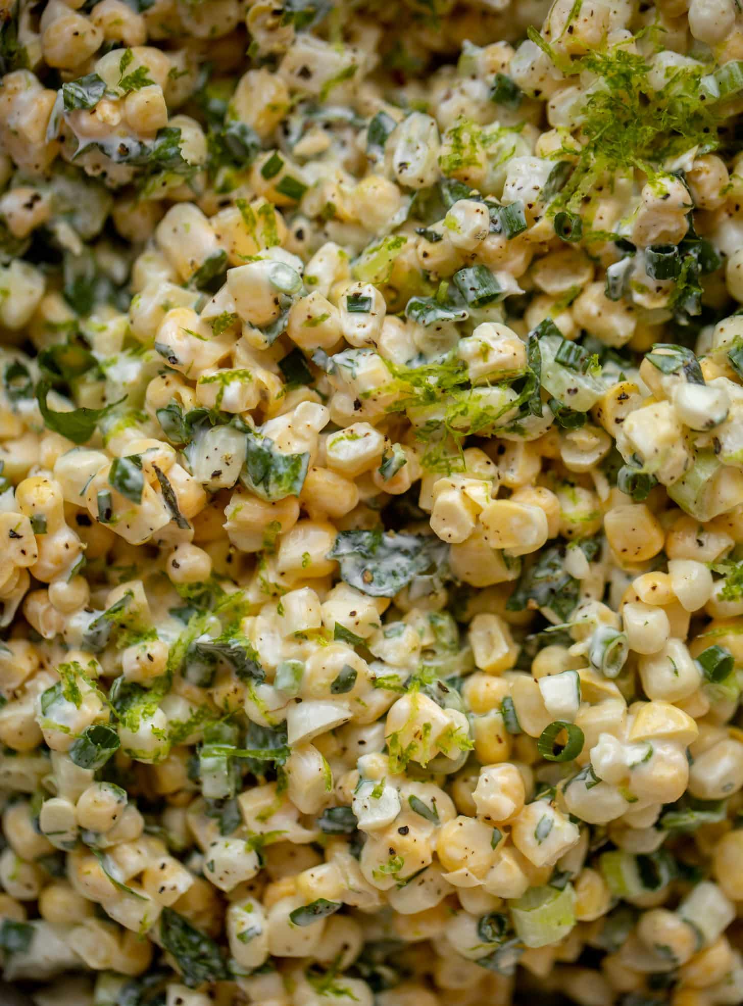 corn salad up close
