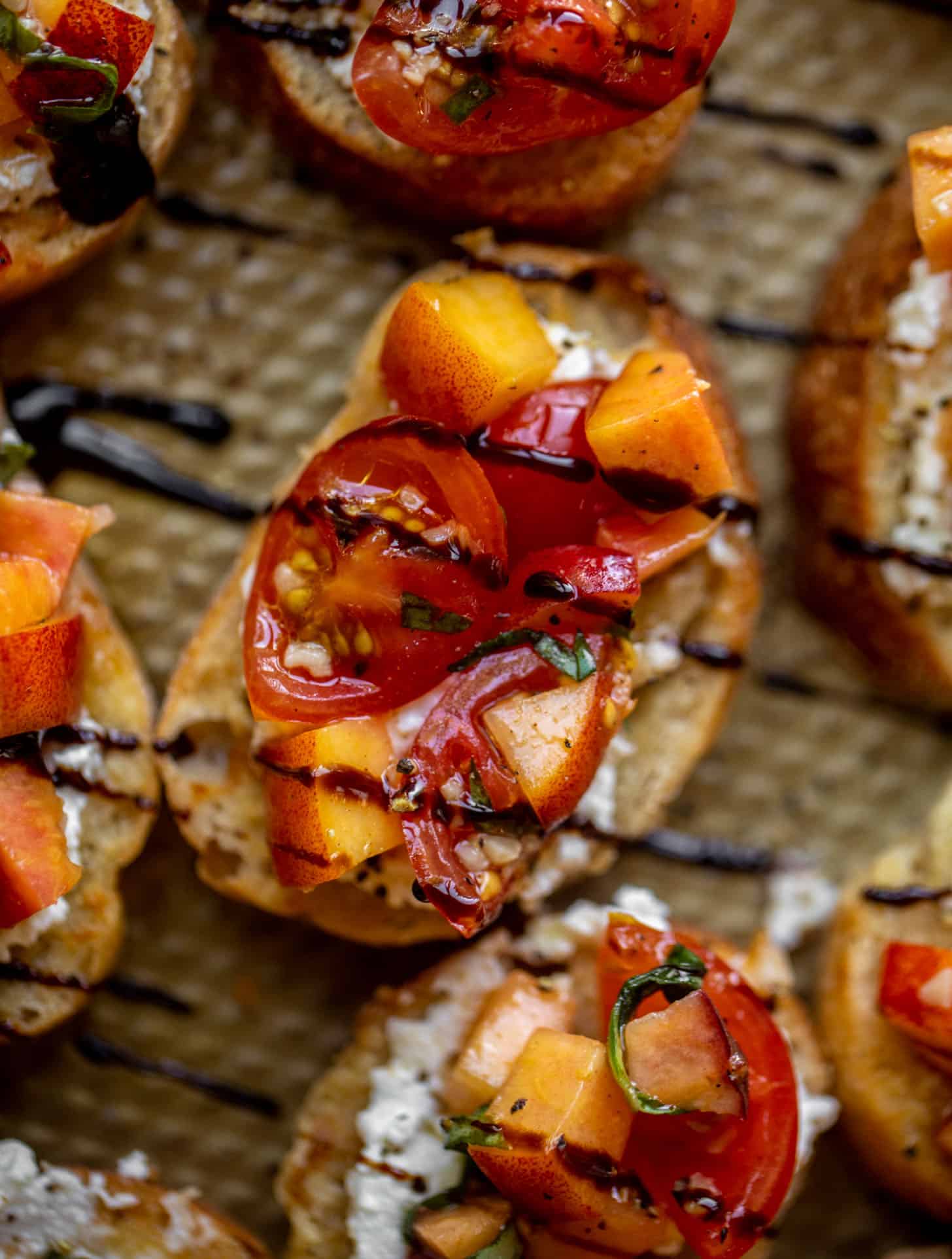 peach bruschetta