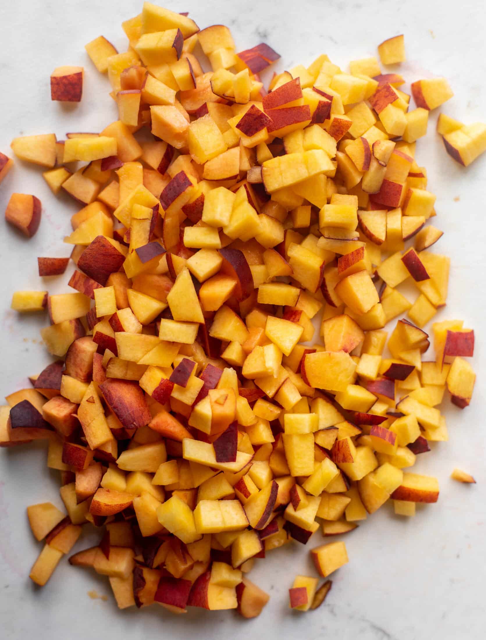 diced peaches
