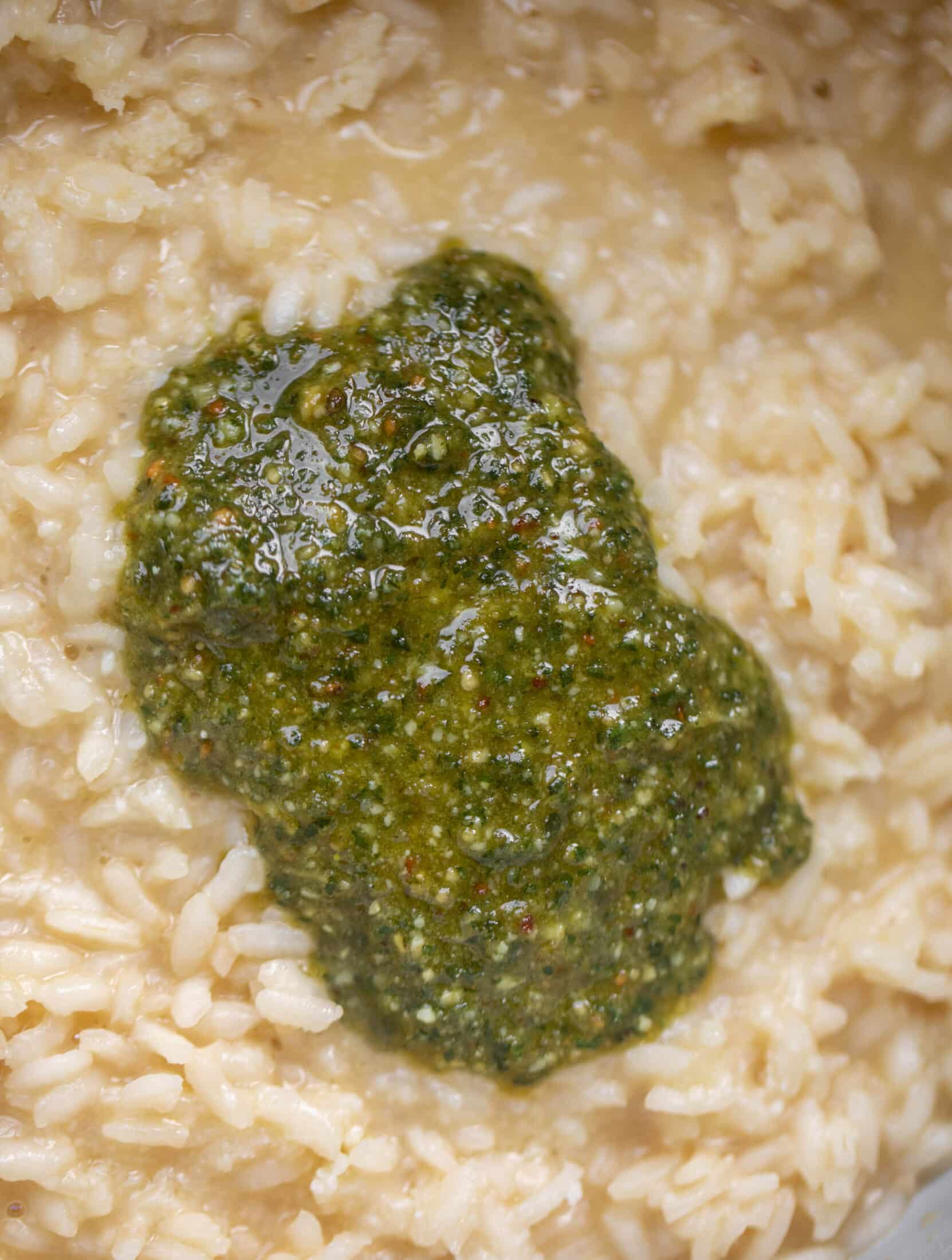 risotto with pesto