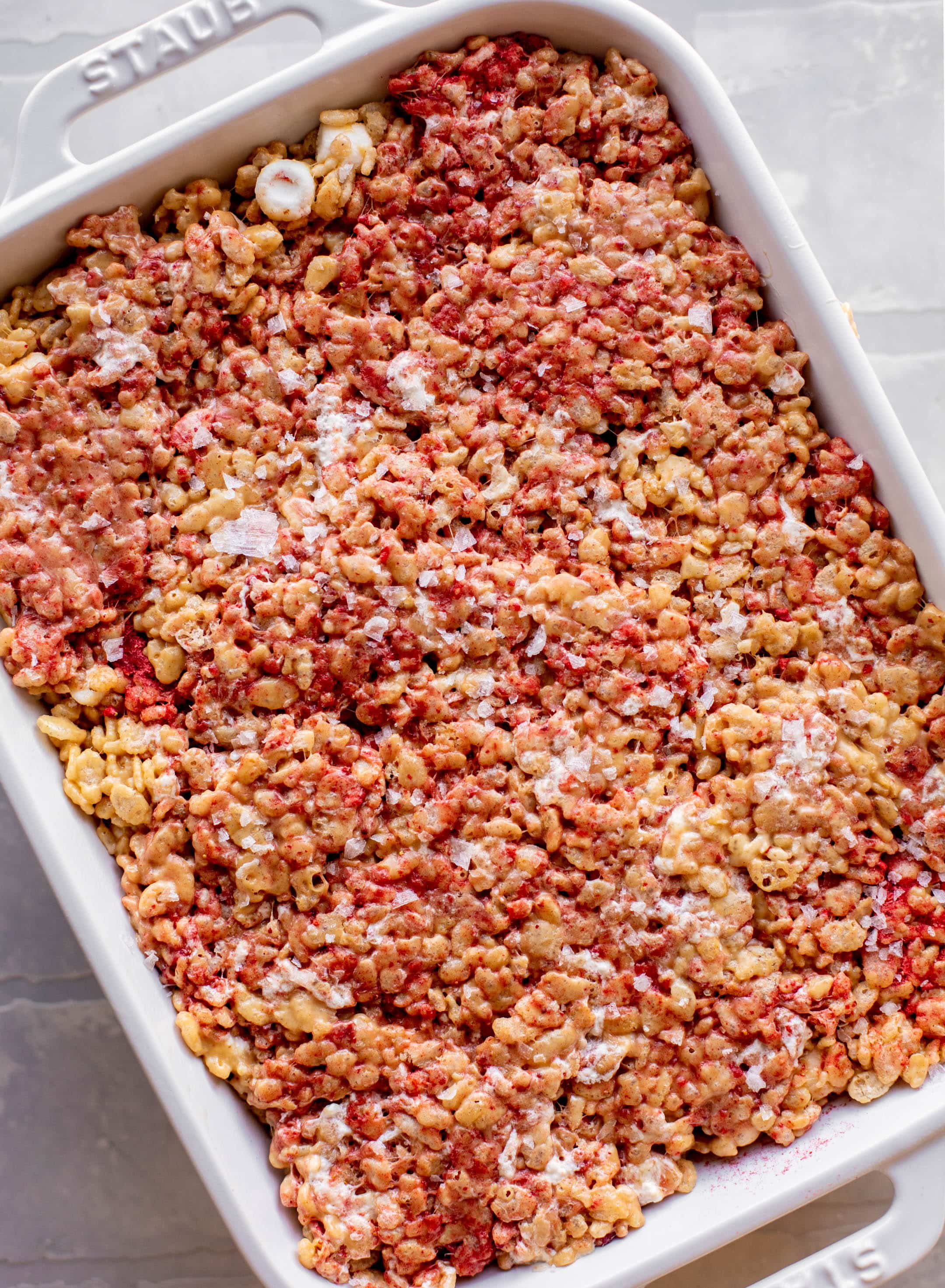 peanut butter and jelly rice krispy treats