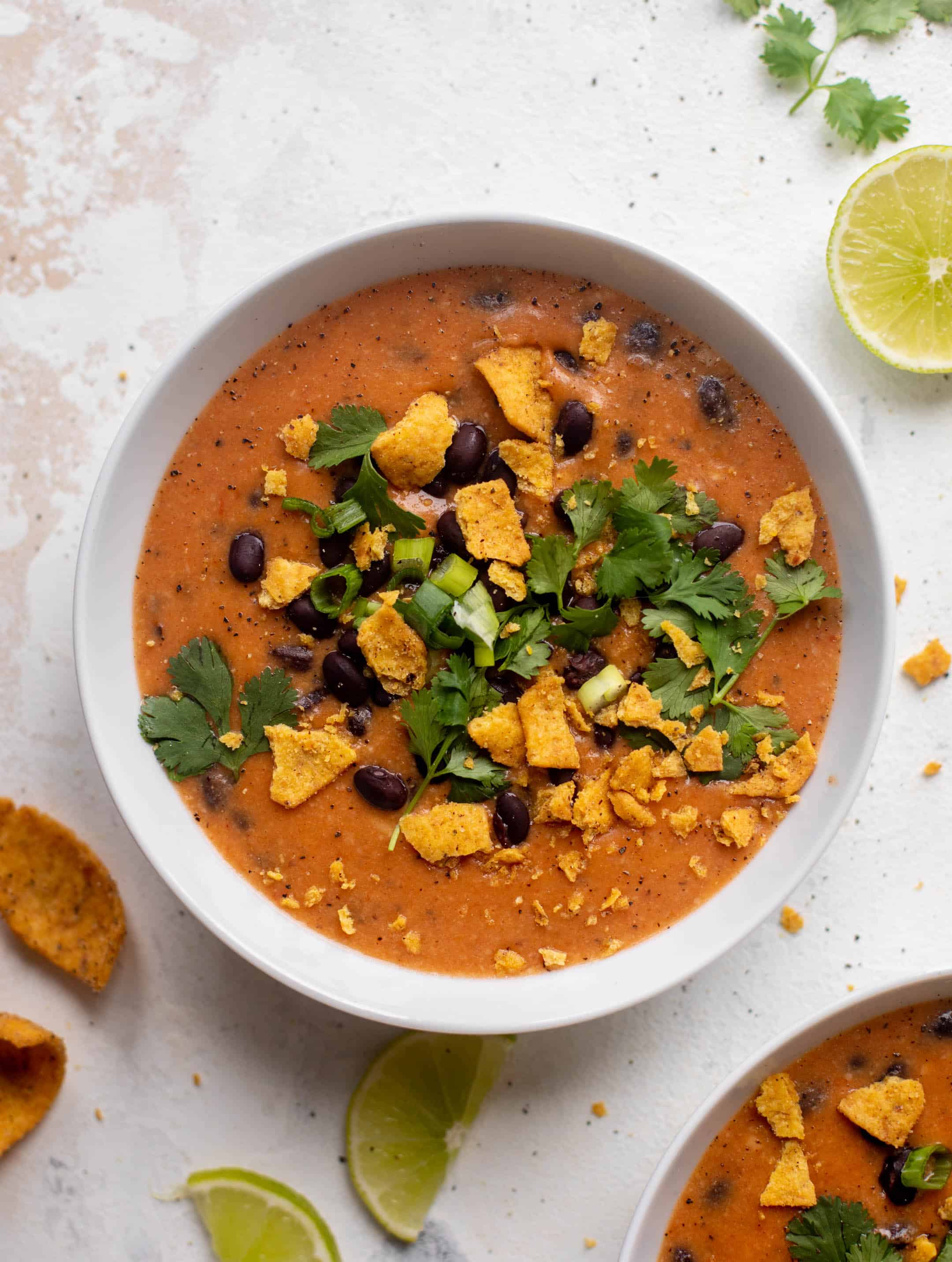 fire-roasted black bean tortilla soup