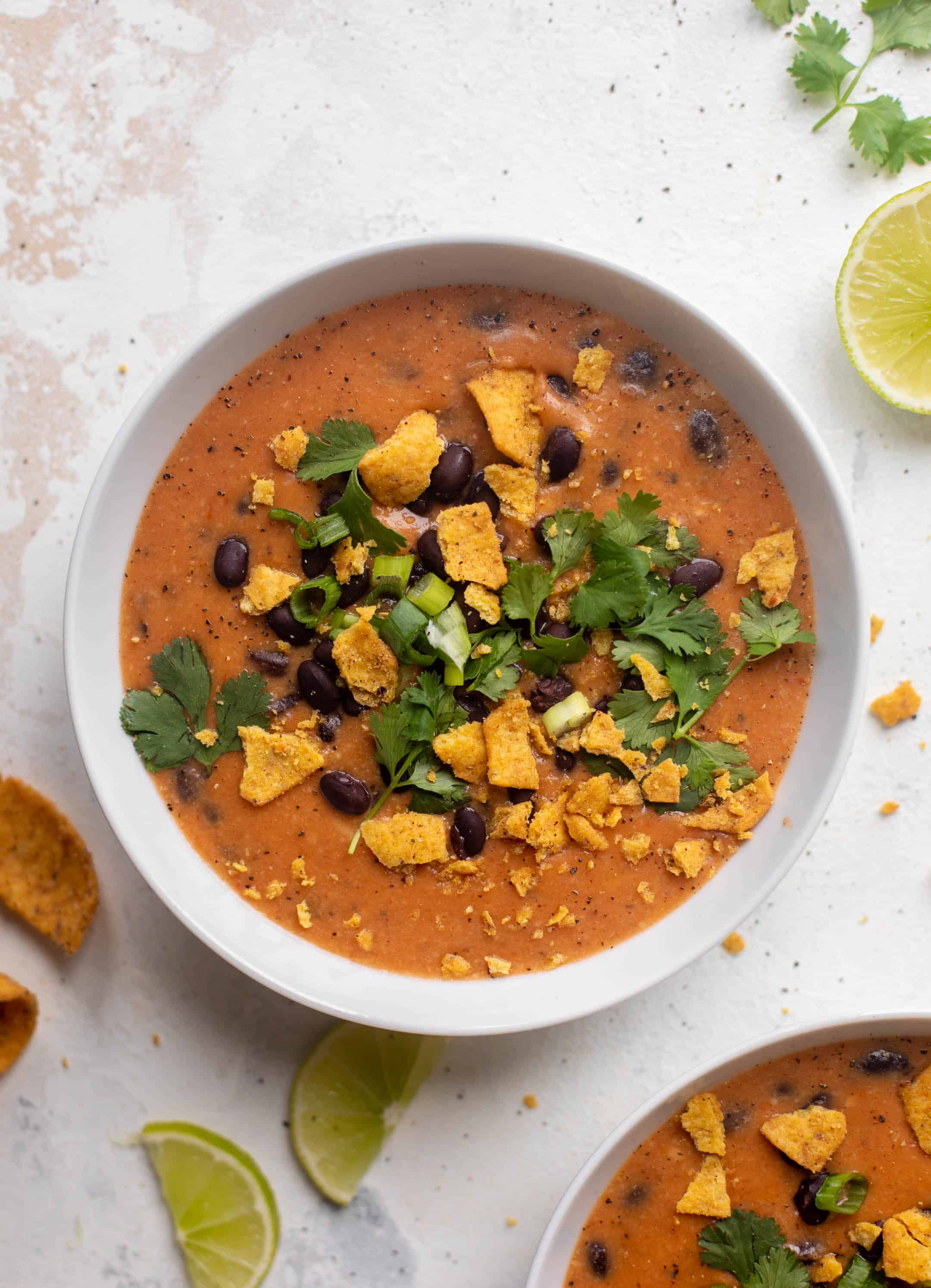 fire-roasted black bean tortilla soup