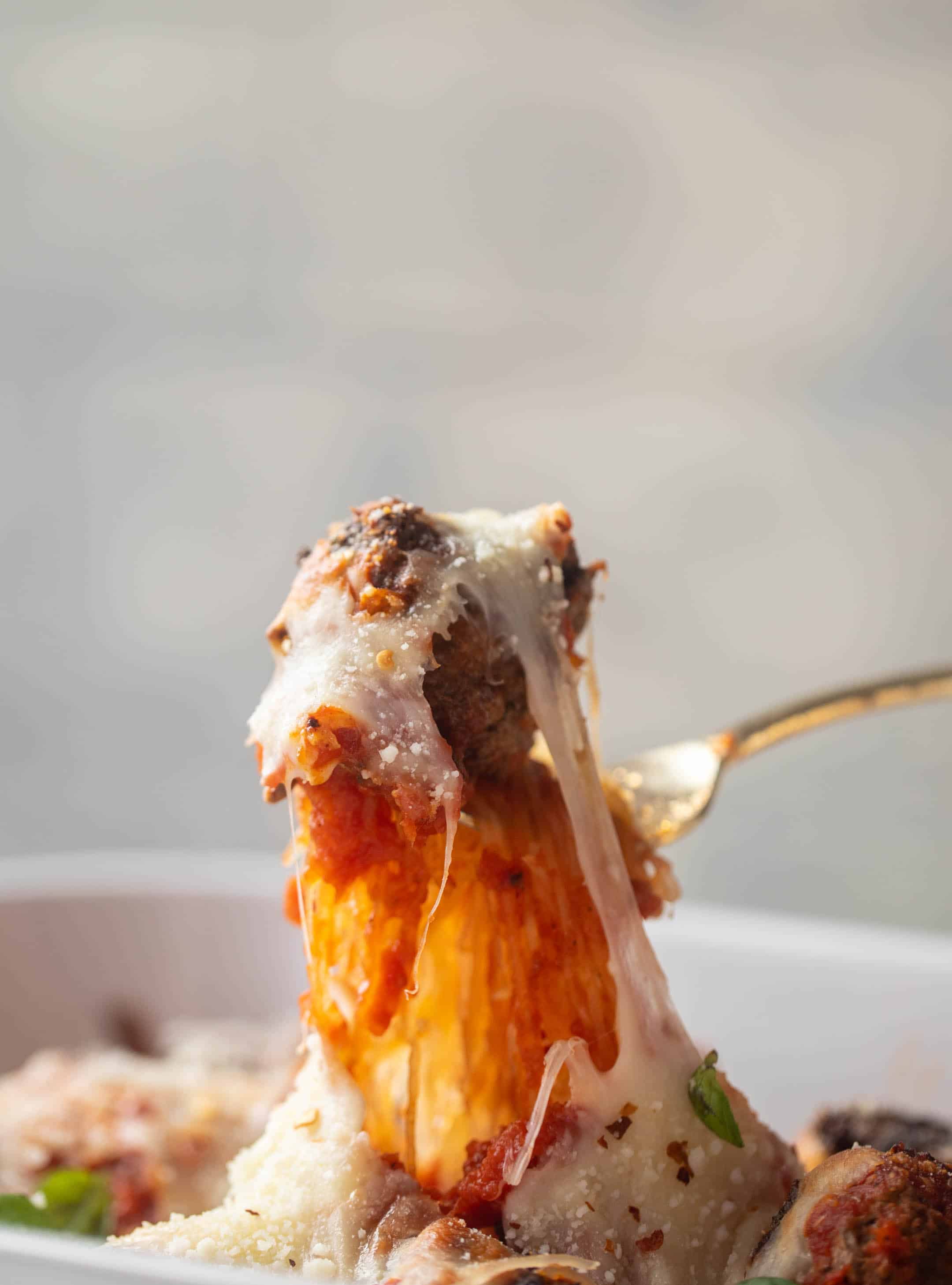 baked spaghetti squash and meatballs