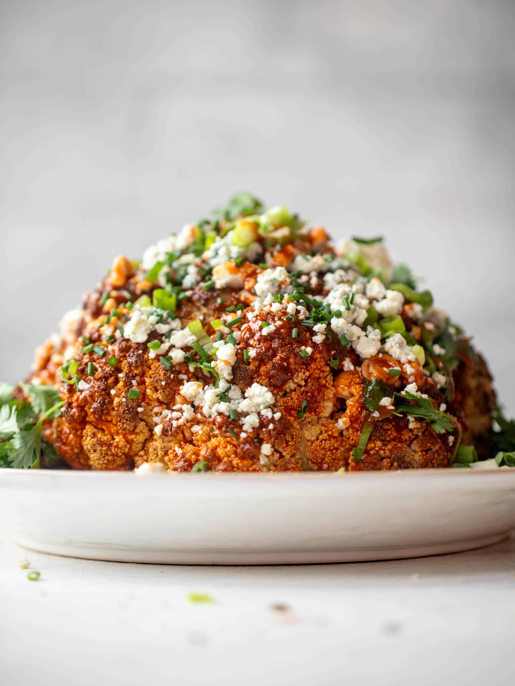 whole roasted buffalo cauliflower
