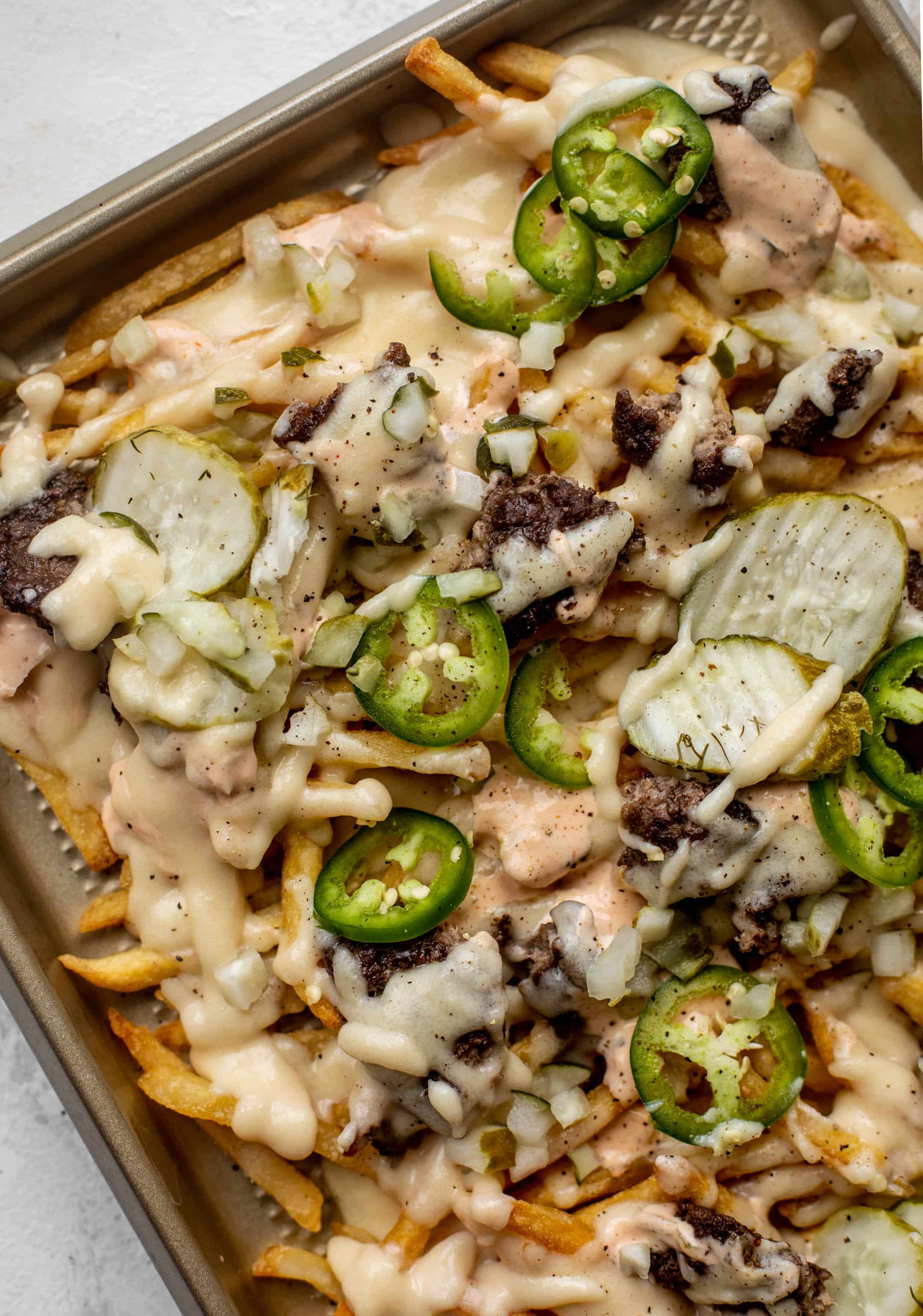 sheet pan smashburger fries